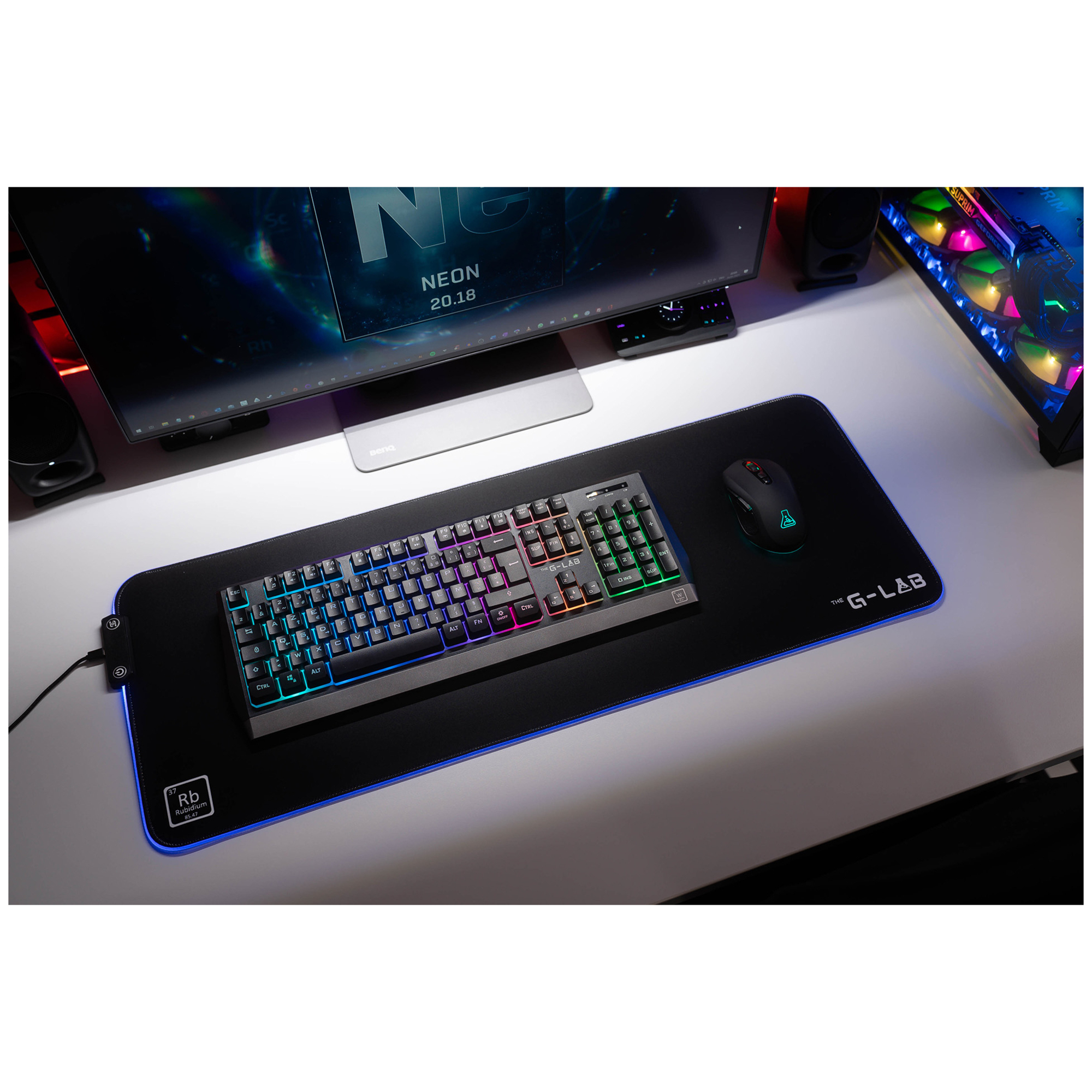 The G-Lab Kult Neon souris Jouer Droitier RF sans fil 2400 DPI - Neuf