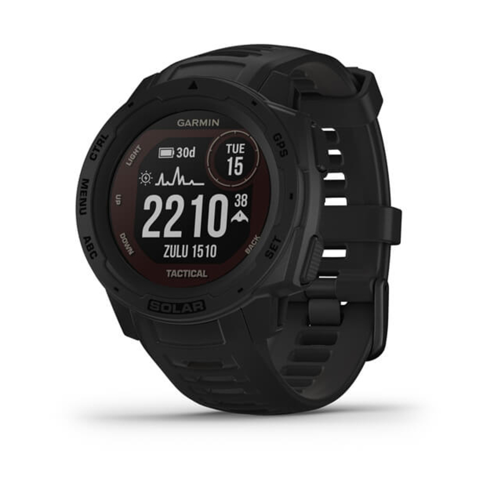Garmin Instinct Solar Tactical Edition Montre Sport Avec Bracelet Silicone Taille Du Poignet : 132 224 Mm Monochrome Bluetooth Ant+ 53 G - vue 2