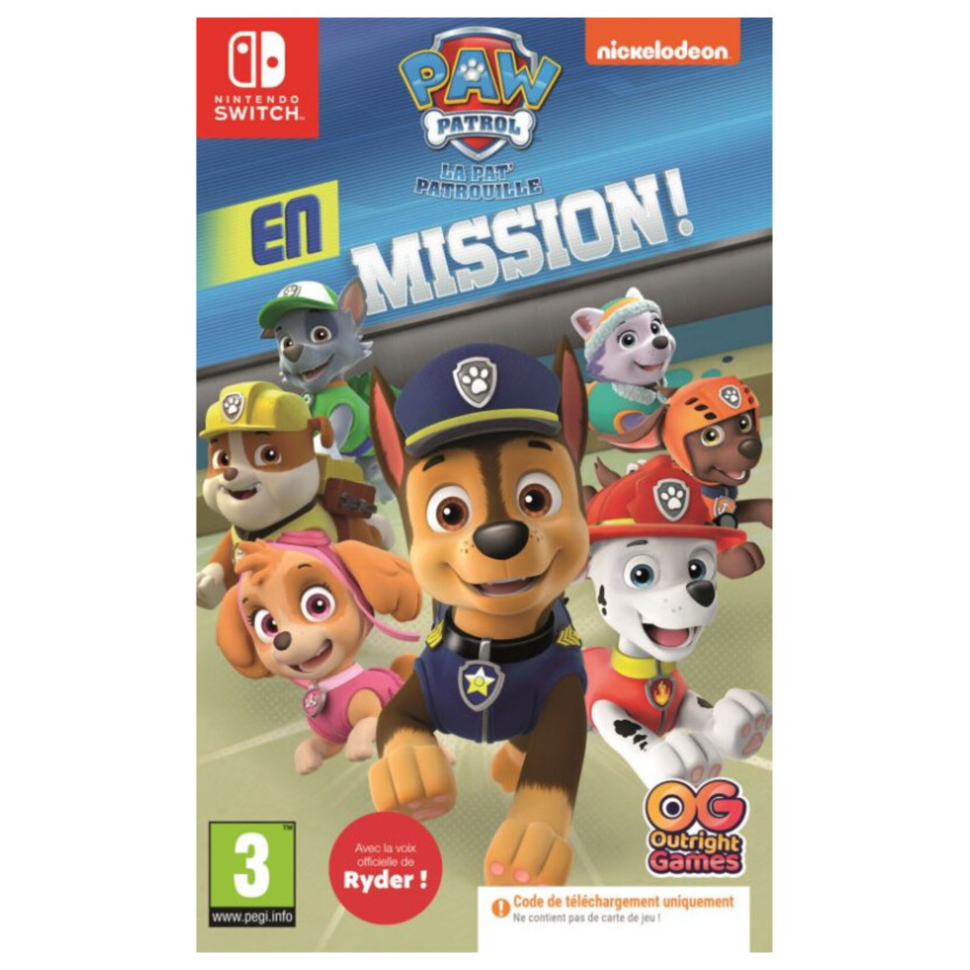 Paw Patrol En Mission Code in a box Nintendo Switch - Neuf