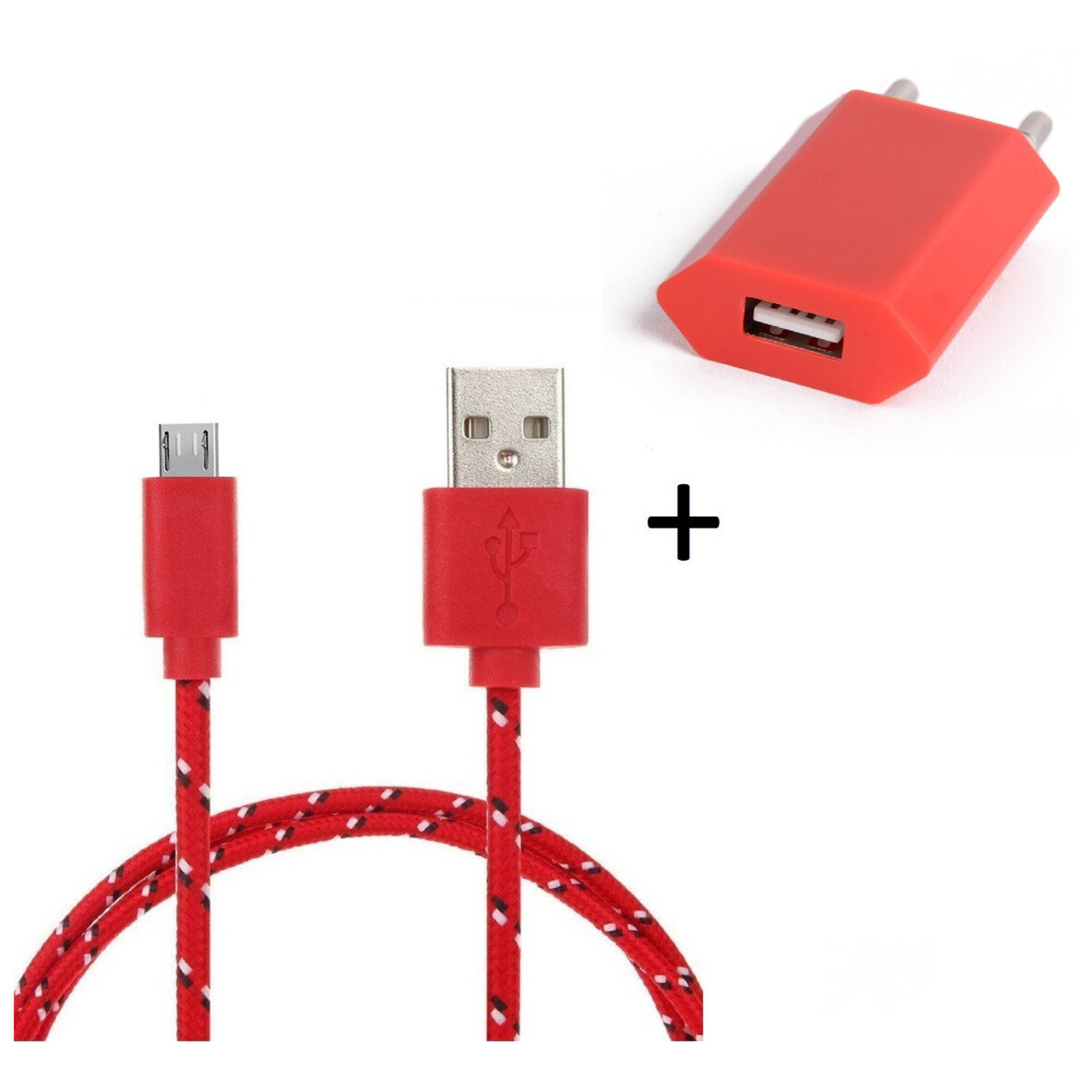 Pack Chargeur pour Manette Playstation 4 PS4 Smartphone Micro USB Cable Tresse 3m Chargeur + Prise Secteur USB Murale Android Neuf