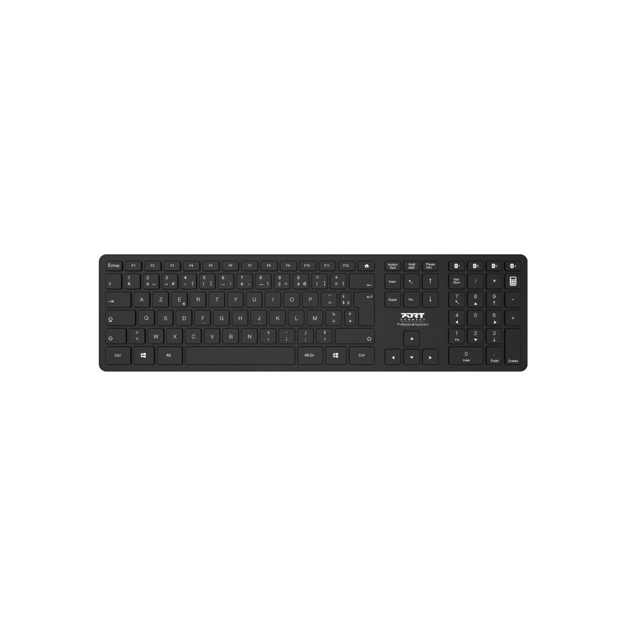 Clavier Sans Fil Bluetooth Port Designs 900903 – AZERTY Français, 10m Portée