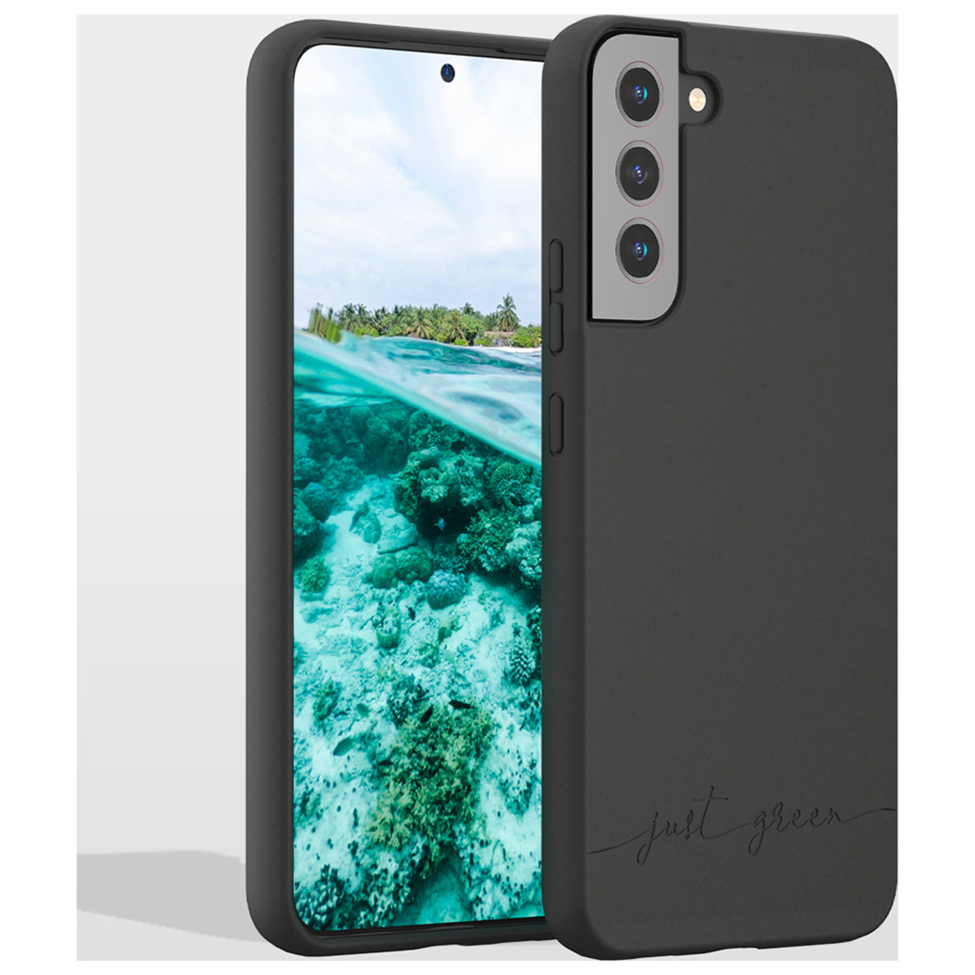 Samsung G S22+ 5G Funda Biodegradable Negro Just Green - nuevo