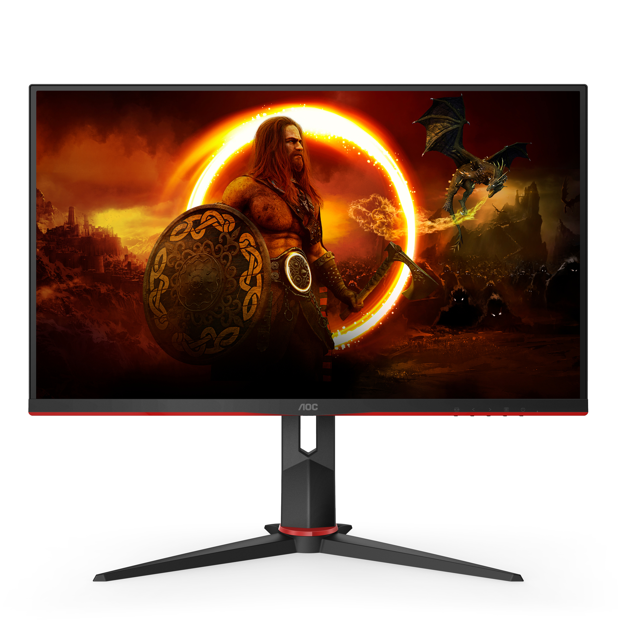 AOC Q27G2S/EU écran plat de PC 68,6 cm (27 ) 2560 x 1440 pixels Quad HD LED Noir, Rouge - Neuf