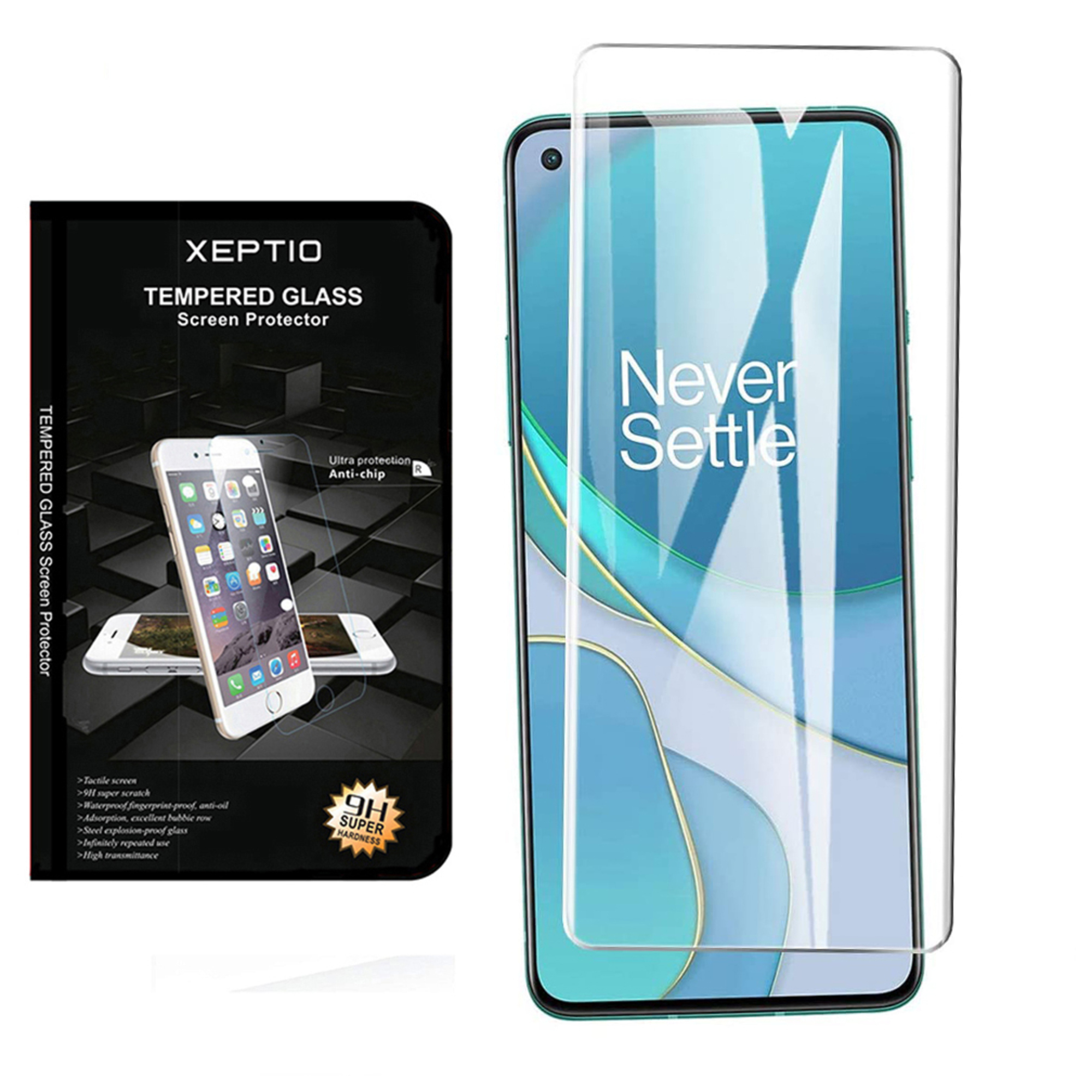 XEPTIO OnePlus 8T 5G vitre protection &eacute;cran verre tremp&eacute; - Neuf