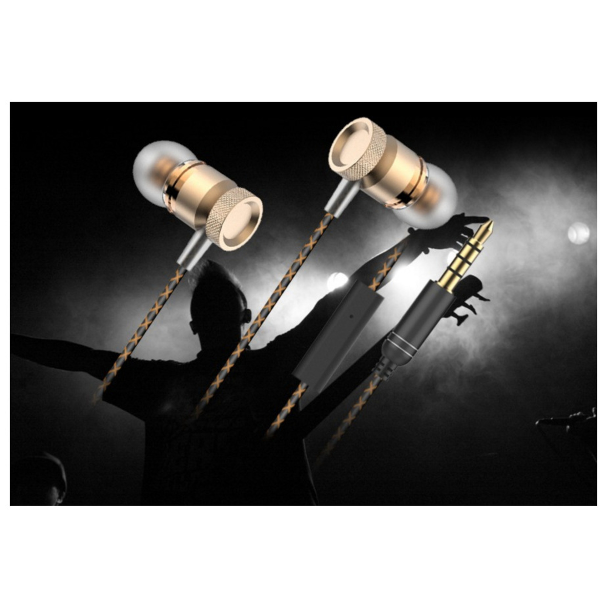 Ecouteurs Metal pour Smartphone avec Micro Kit Main Libre INTRA-AURICULAIRE Casque Universel Jack (GRIS) - Neuf