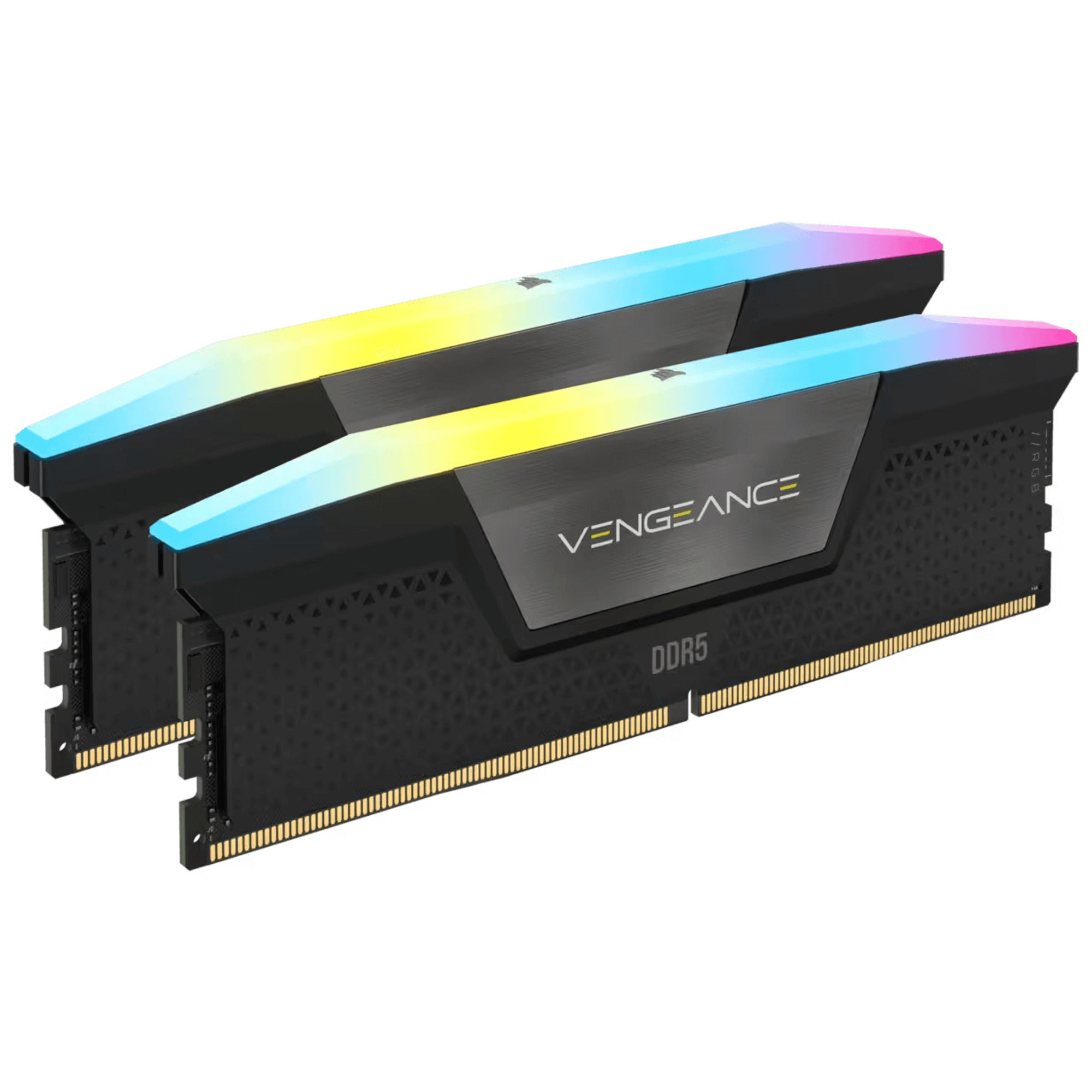 Corsair Vengeance RGB DDR5 - 32 Go (2 x 16 Go) - 6000 MT/s C40 - Intel XMP 3.0 - Noir - Neuf