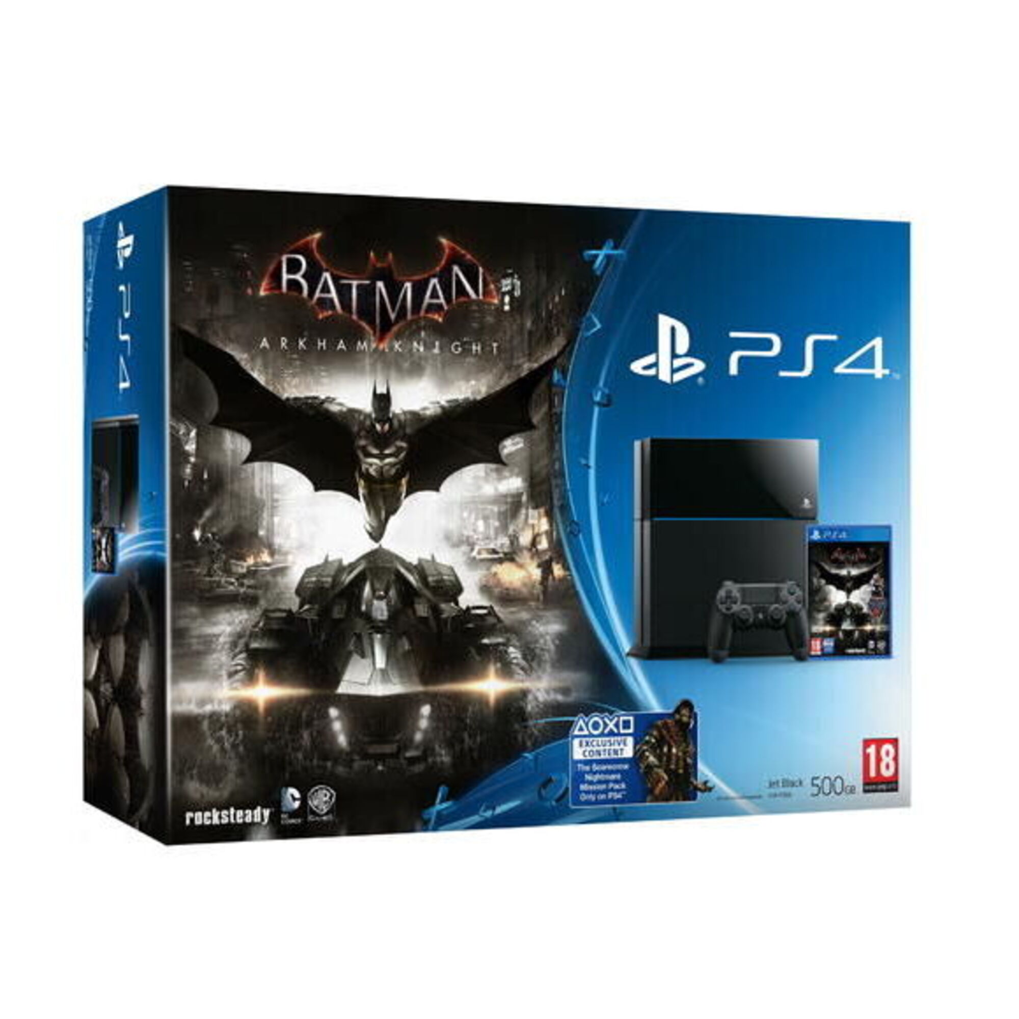 Console PlayStation 4 - jet black + Batman Arkham Knight - Très bon état