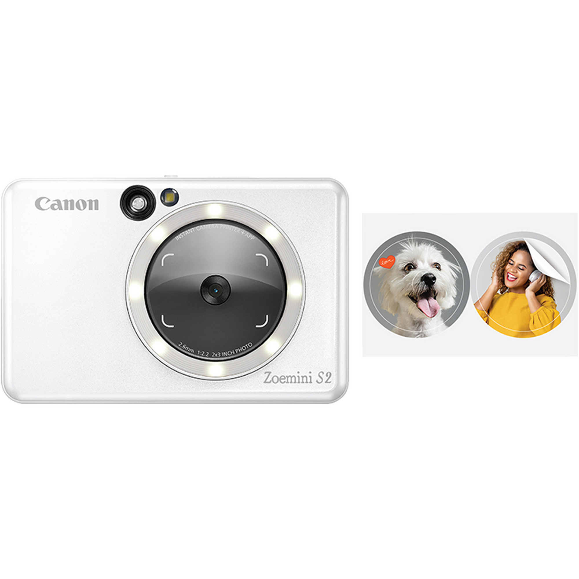 Canon Appareil photo couleur instantané Zoemini S2, Blanc perle - Neuf