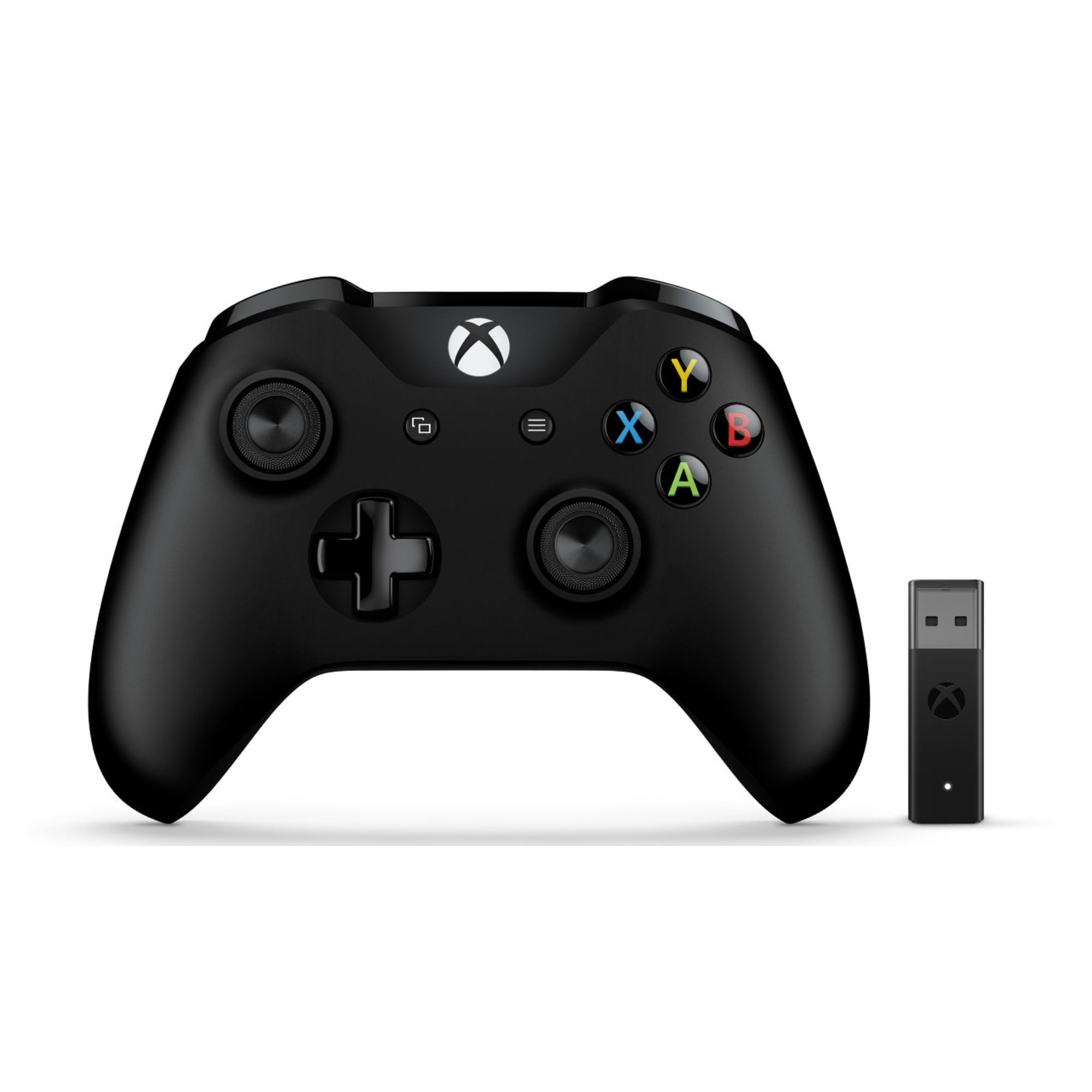 Microsoft Xbox Controller + Wireless Adapter Noir Manette de jeu PC, Xbox One, Xbox One S, Xbox One X - Excellent état