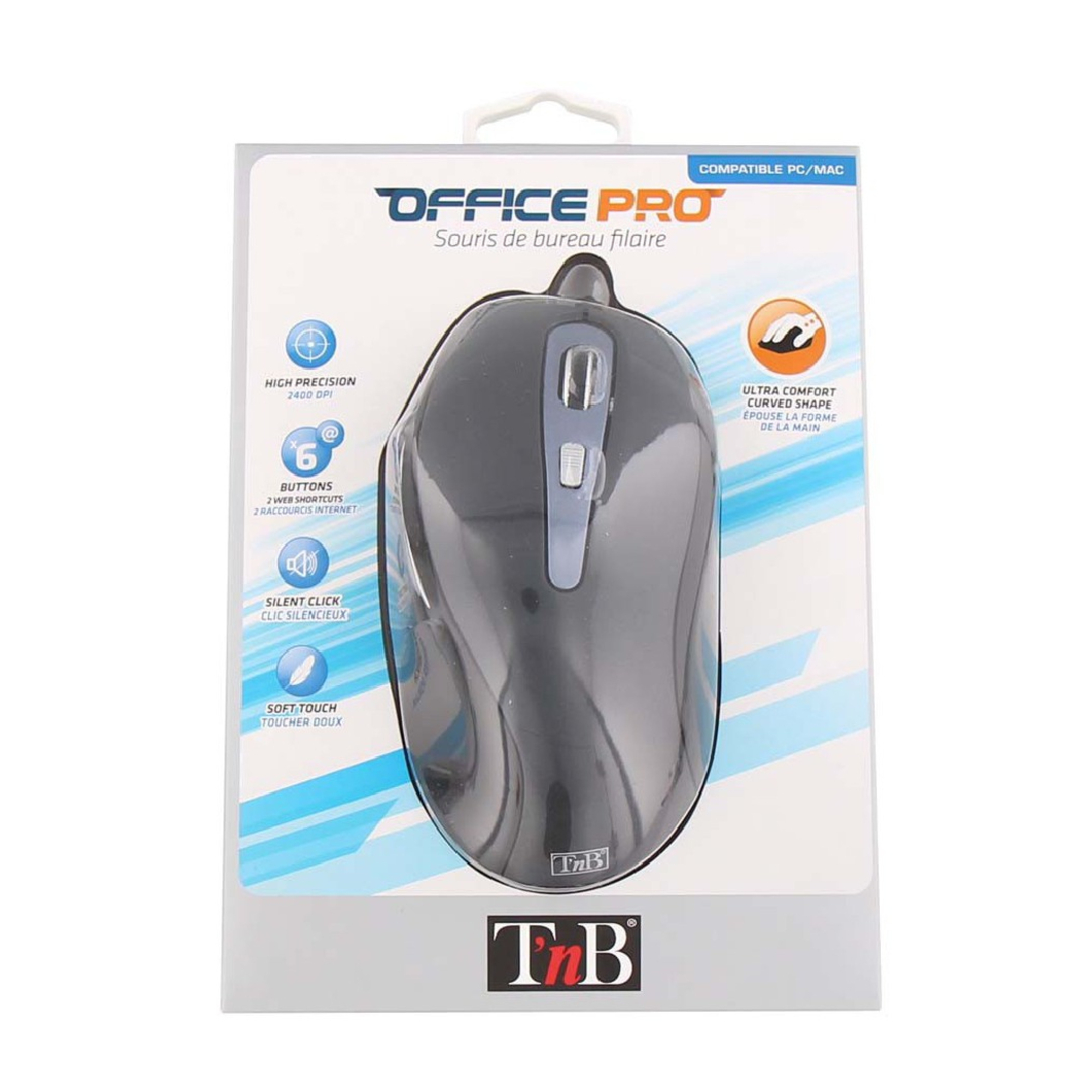 Souris Filaire T'nB MOFFICE – Ergonomique 2400 DPI, 6 Boutons - vue 3
