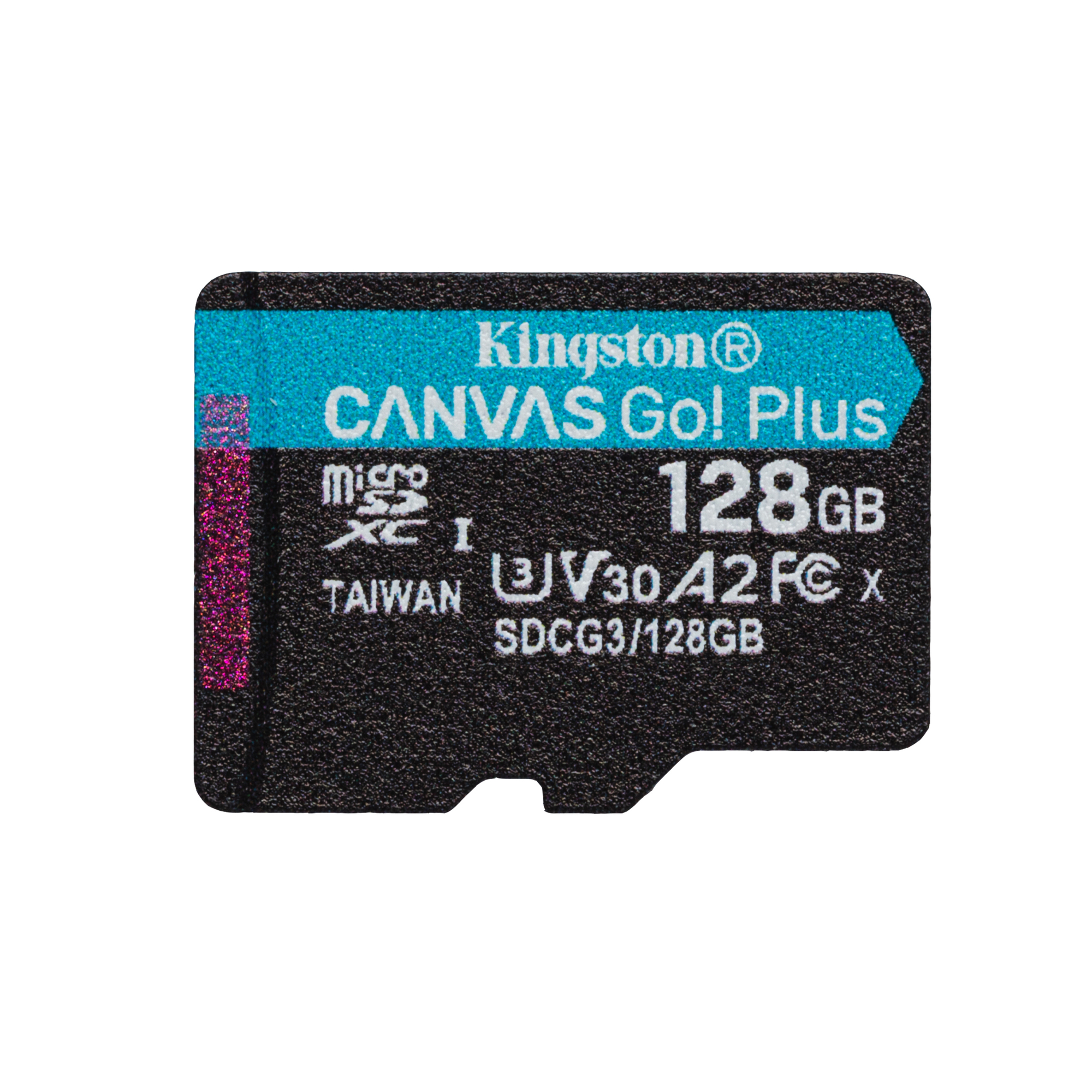 Kingston Technology Carte microSDXC Canvas Go Plus 170R A2 U3 V30 de 128 Go sans ADP - Neuf