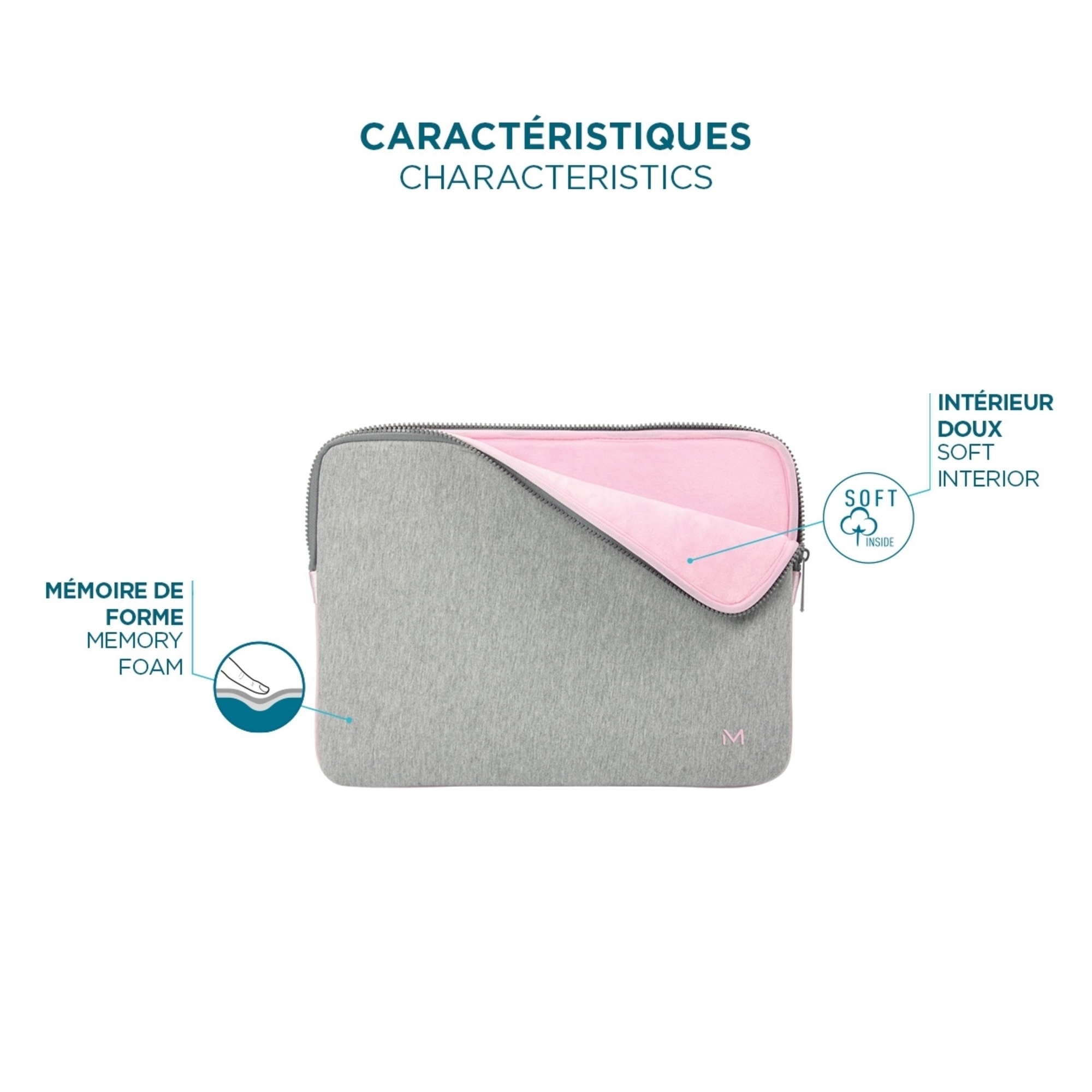 Housse à Mémoire de Forme pour Ordinateur 12.5 14 Pochette Protection PCNotebook Compatible MacBook AirPro 13.3 Intérieur Doux Neuf - vue 5