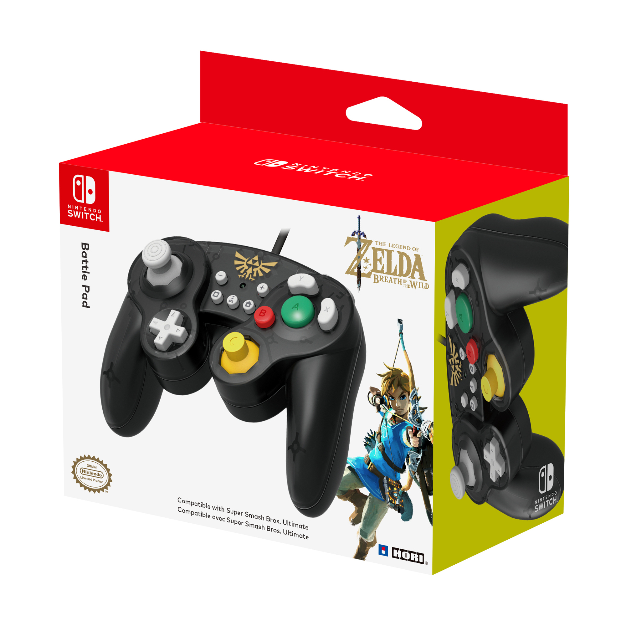 HORI Battle Pad Zelda Manette USB style GameCube pour Switch Officielle Nintendo - vue 2
