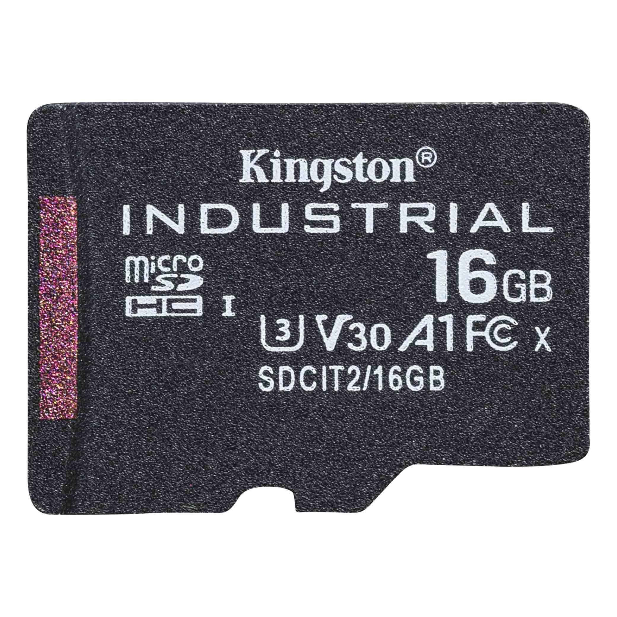 Kingston Technology Industrial 16 Go MicroSDHC UHS-I Classe 10 - Neuf