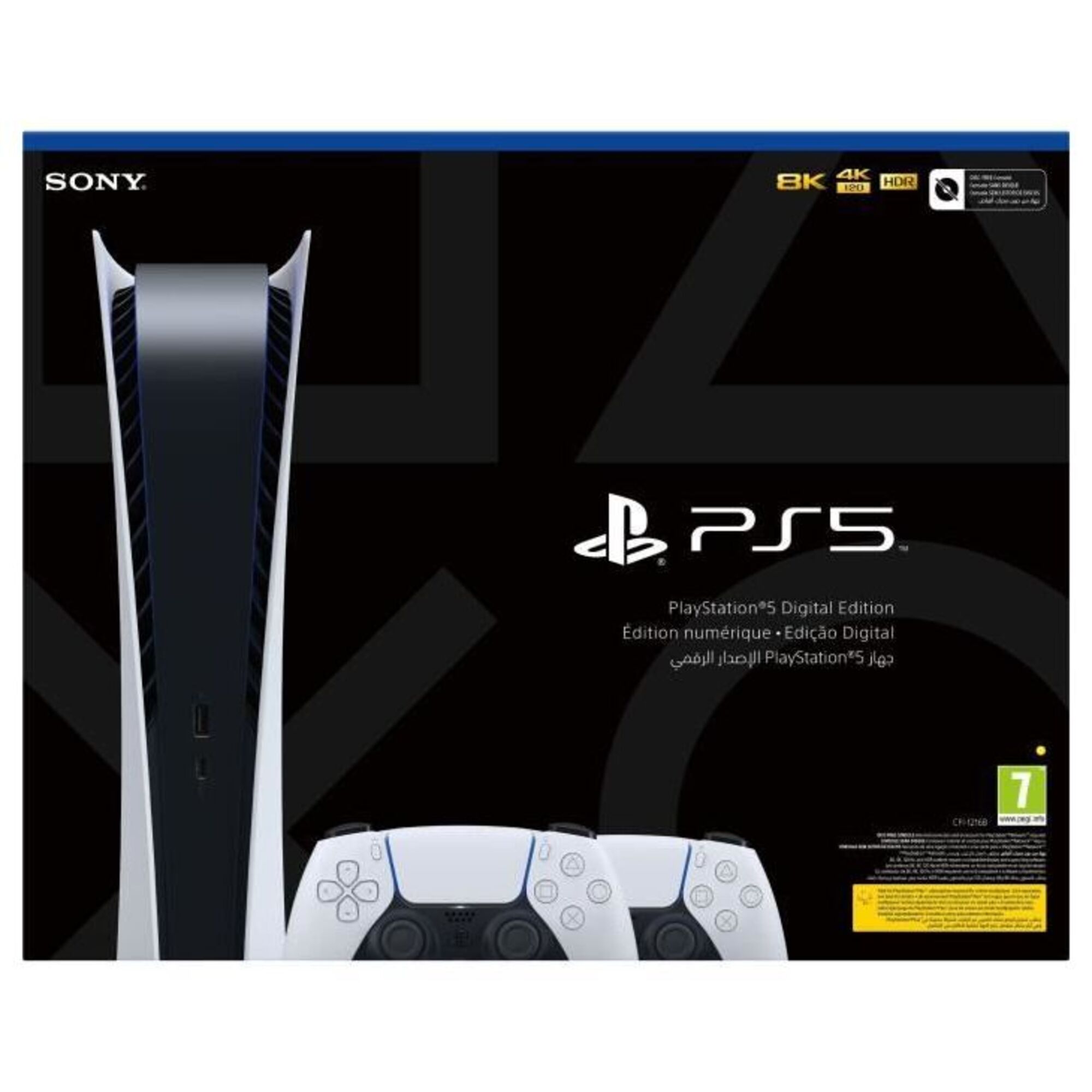 Pack PS5 & Manette Dualsense Blanche - Console de jeux Playstation 5 (Digitale) - Neuf