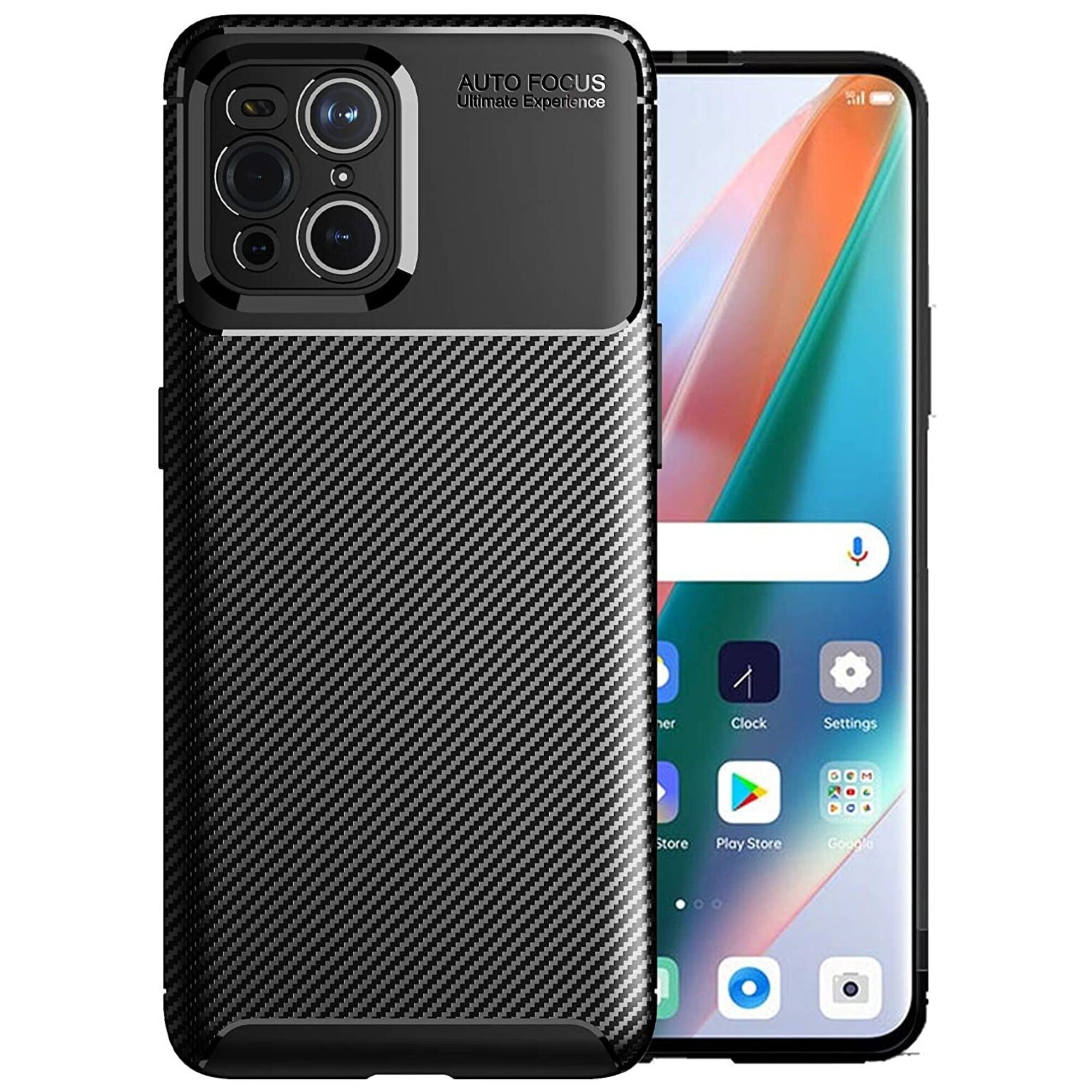 XEPTIO OPPO Find X3 Pro 5G Coque style carbone - Neuf