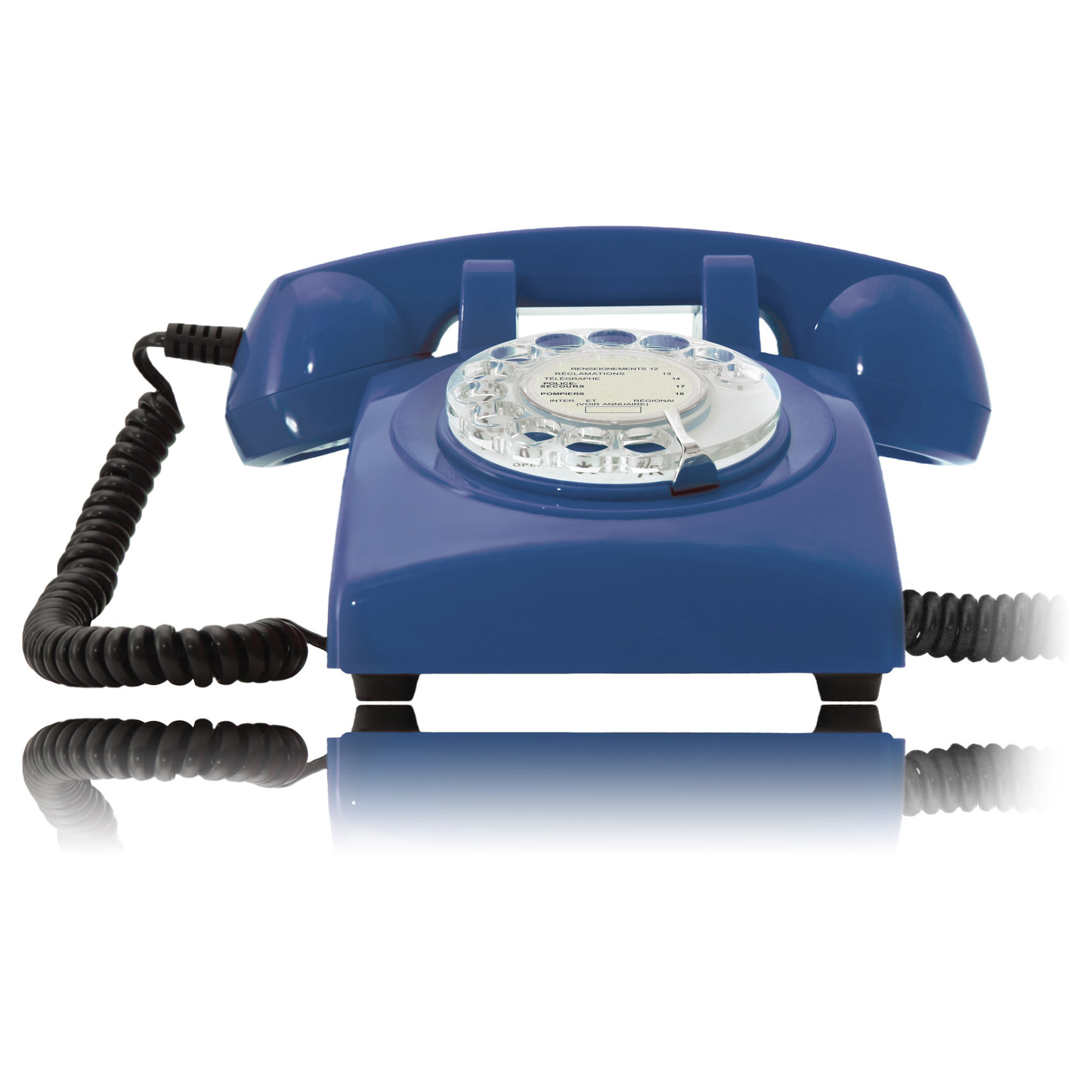 Téléphone fixe filaire rétro vintage avec cadran rotatif - Neuf