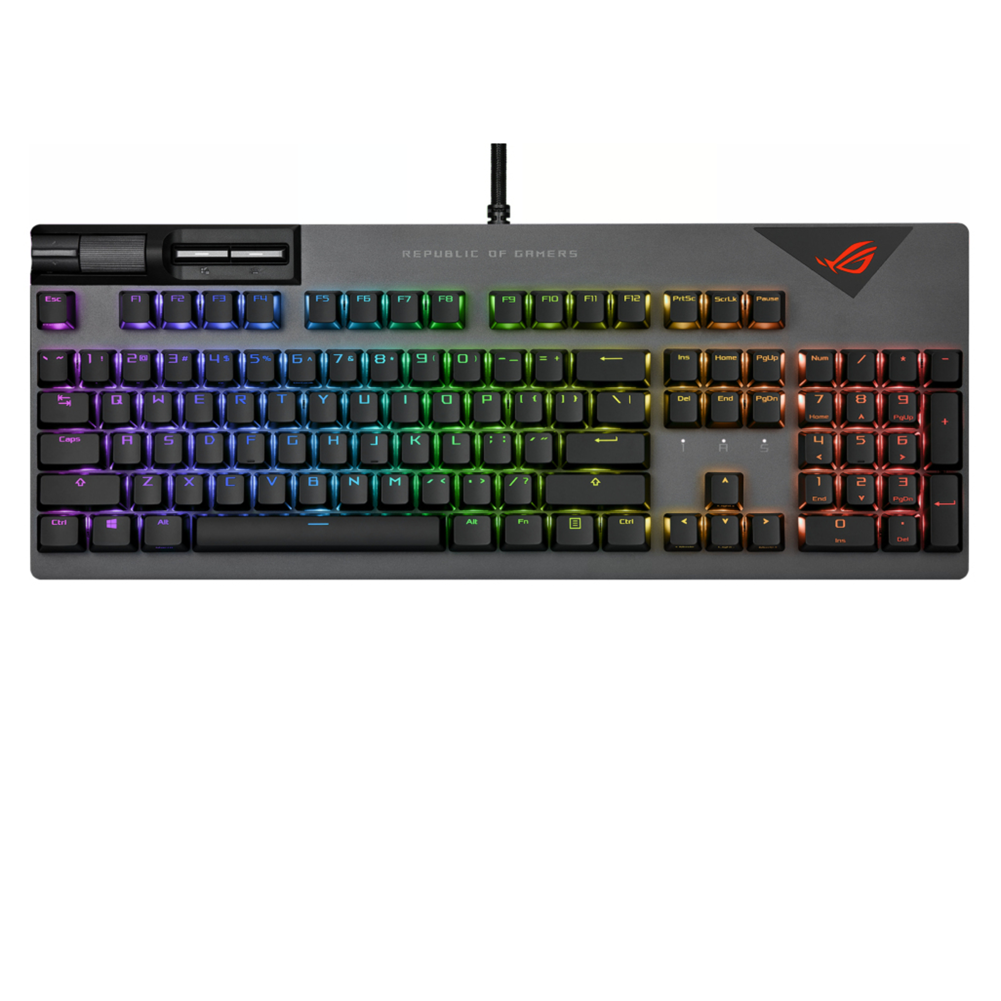 ASUS ROG Strix Flare II clavier USB AZERTY Français Noir, Gris - Neuf