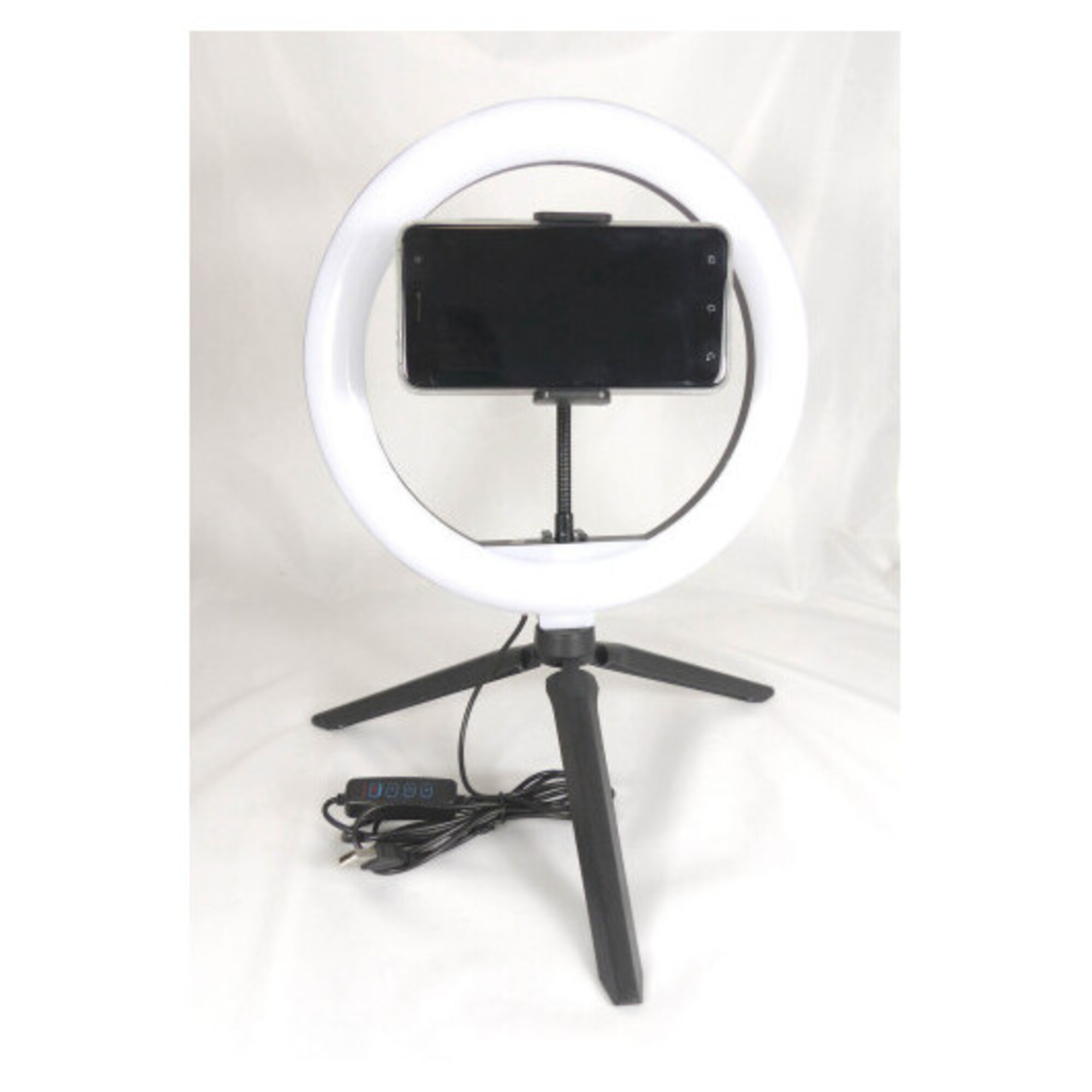 Anneau LED Selfie avec support téléphone et mini-trépied - Neuf