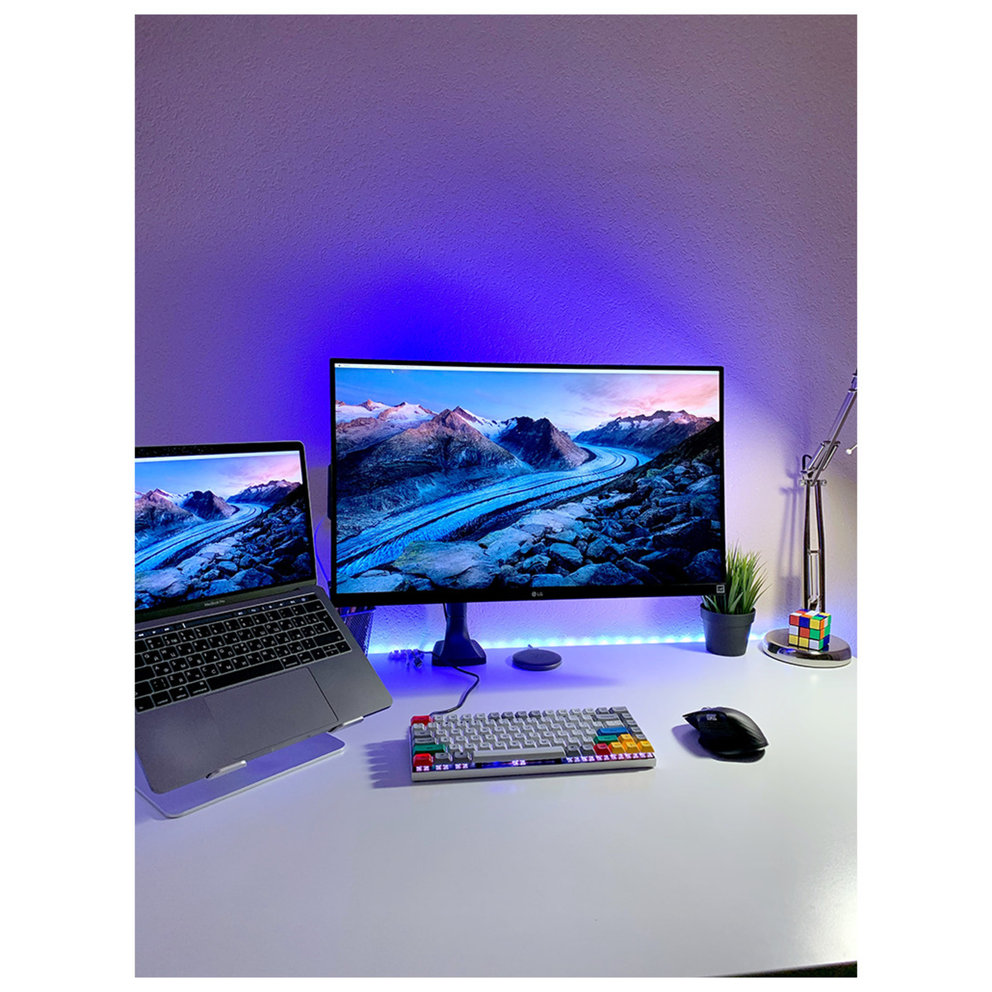 Ruban LED connecté Wi Fi + BT Couleurs RGB + Blance réglable longueur 3m Konyks Dallas Easy - vue 3