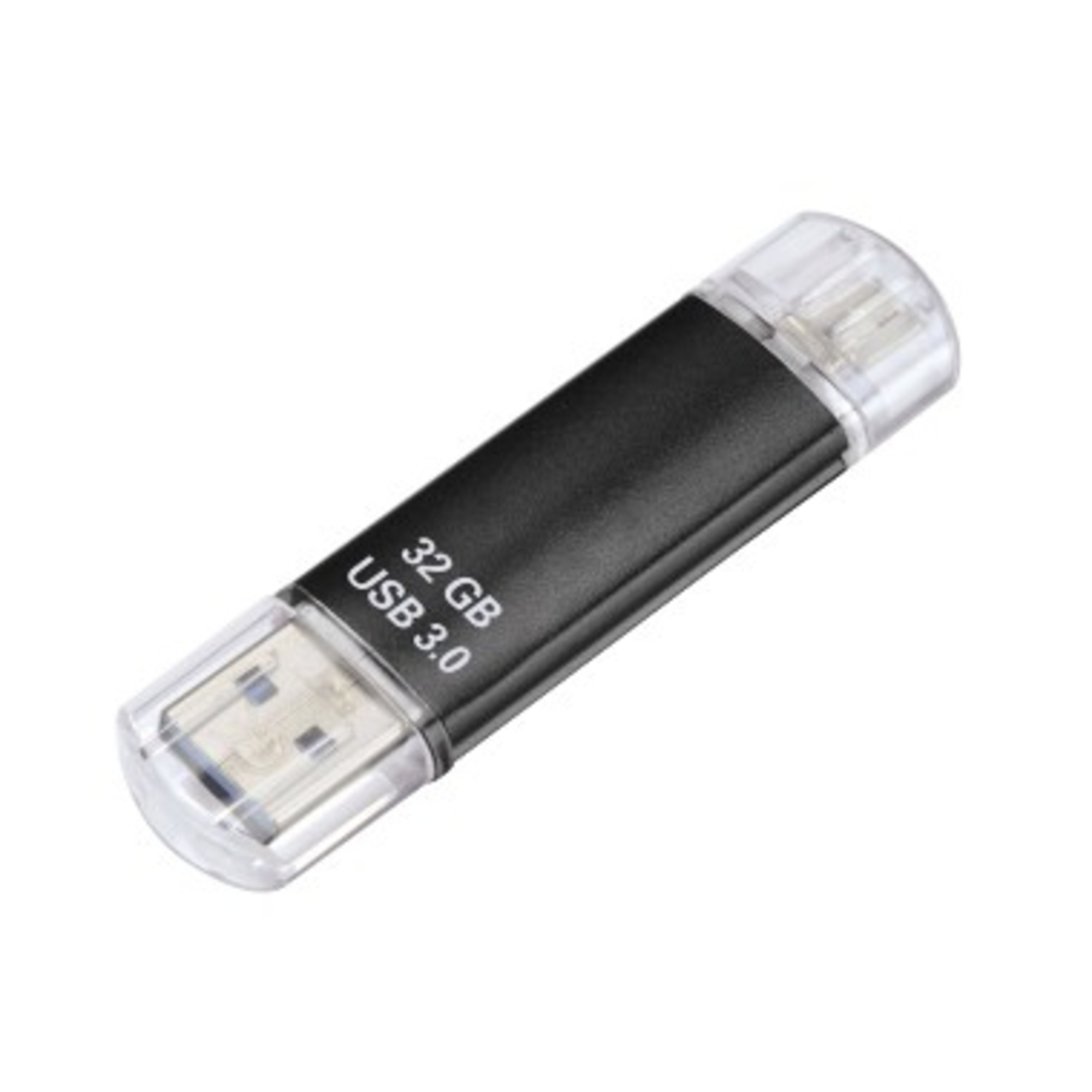 Hama Laeta Twin, 32GB lecteur USB flash 32 Go USB Type-A / Micro-USB 3.2 Gen 1 (3.1 Gen 1) Noir - Neuf