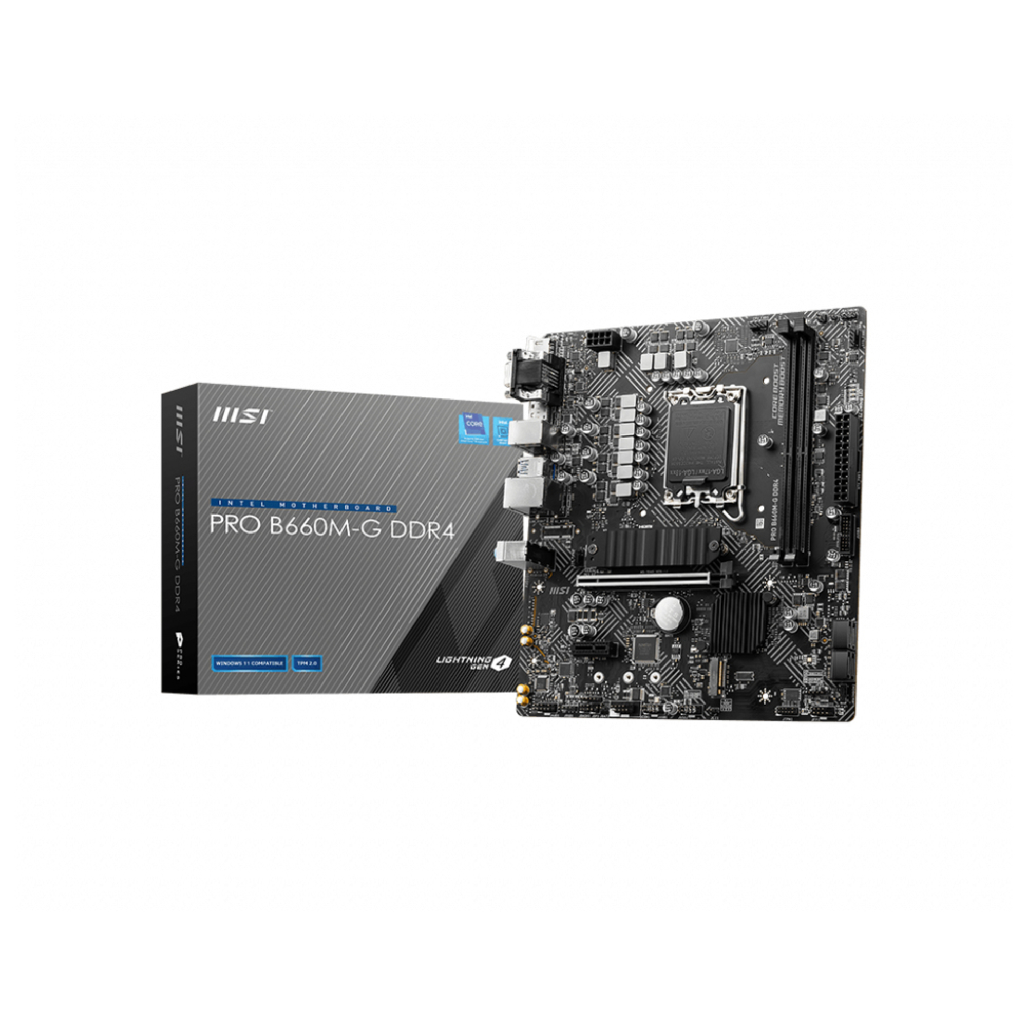 MSI PRO B660M G DDR4 Carte mère micro ATX Socket LGA1700 B660 Chipset USB 3.2 Gen 1 2.5 Gigabit LAN carte graphique embarquée unité centrale requise audio HD 8 canaux - vue 2