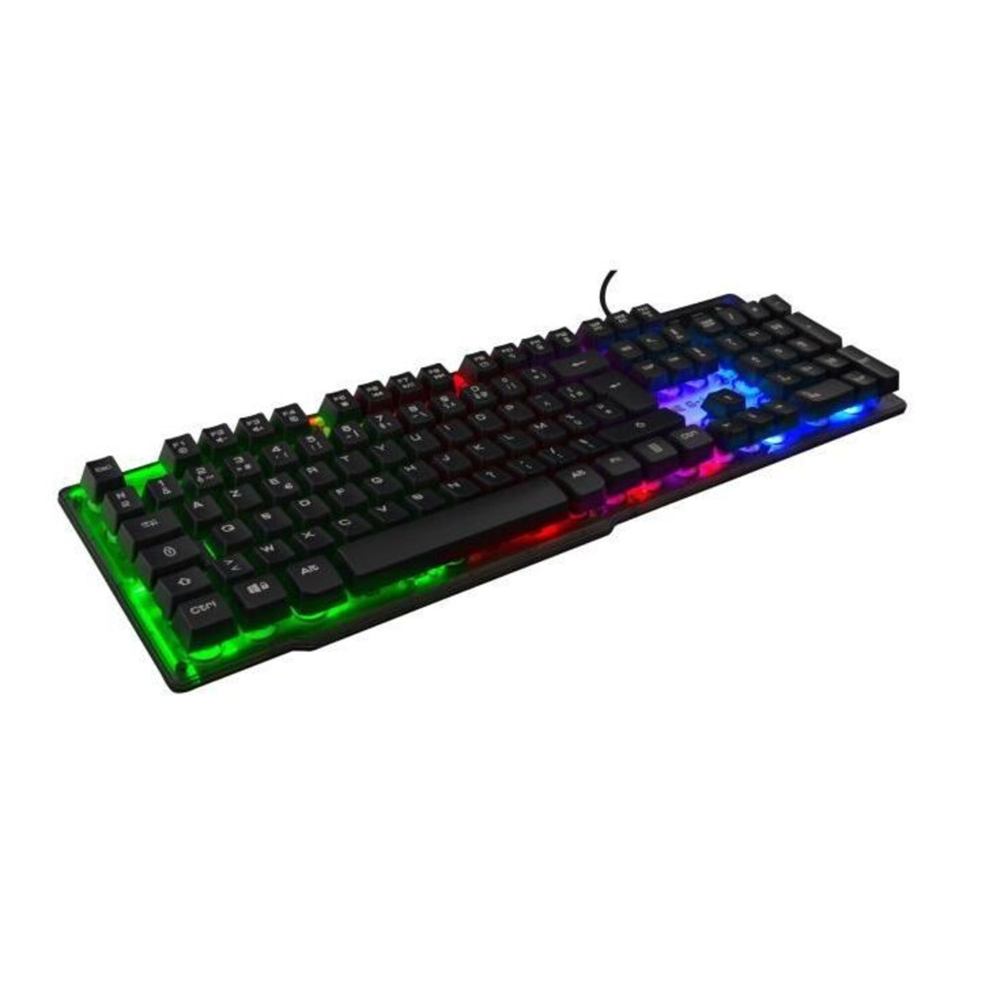 The G-Lab Keyz Neon clavier Jouer USB AZERTY Français Noir - Neuf