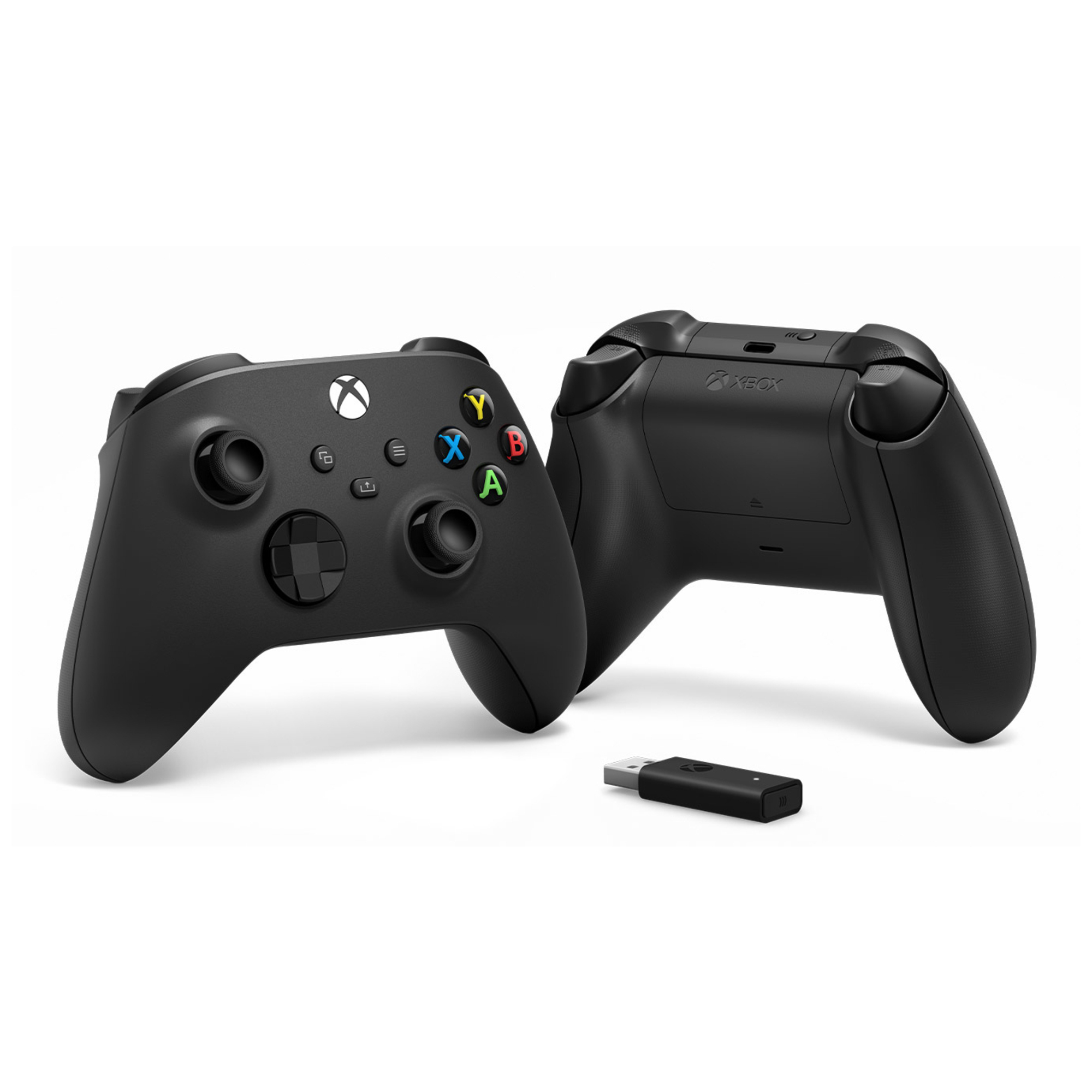 Microsoft Xbox Wireless Controller + Wireless Adapter for Windows 10 Noir Manette de jeu PC, Xbox One, Xbox One S, Xbox One X, Xbox Series S, Xbox Series X - Excellent état