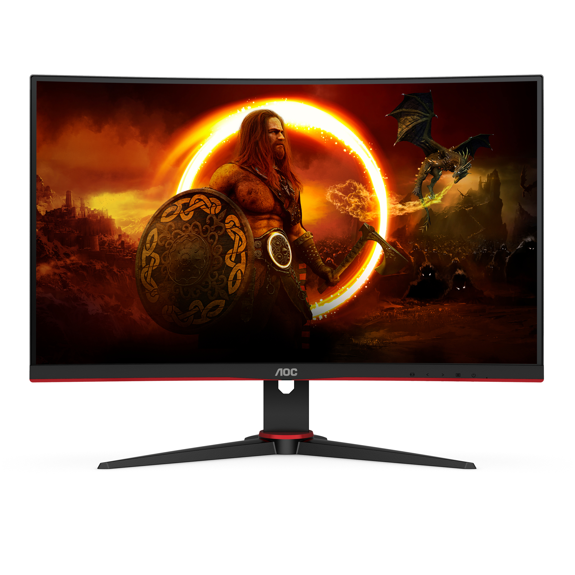 AOC G2 C24G2AE/BK écran plat de PC 59,9 cm (23.6 ) 1920 x 1080 pixels Full HD LED Noir, Rouge - Neuf