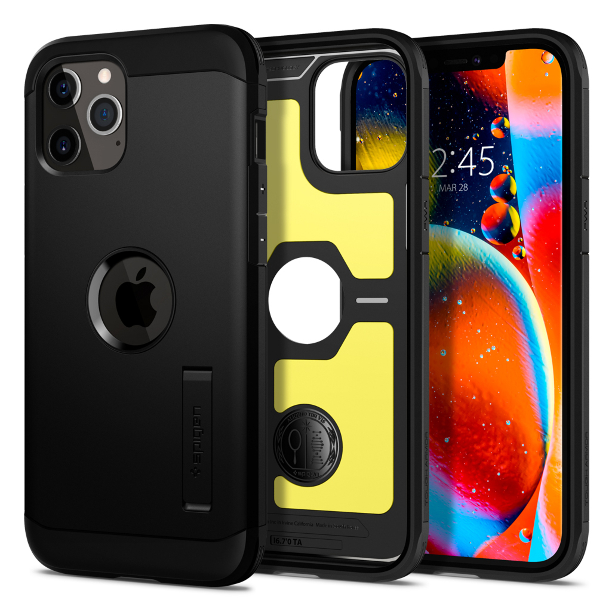 Spigen Tough Armor Coque pour iPhone 12 et iPhone 12 Pro - Noir