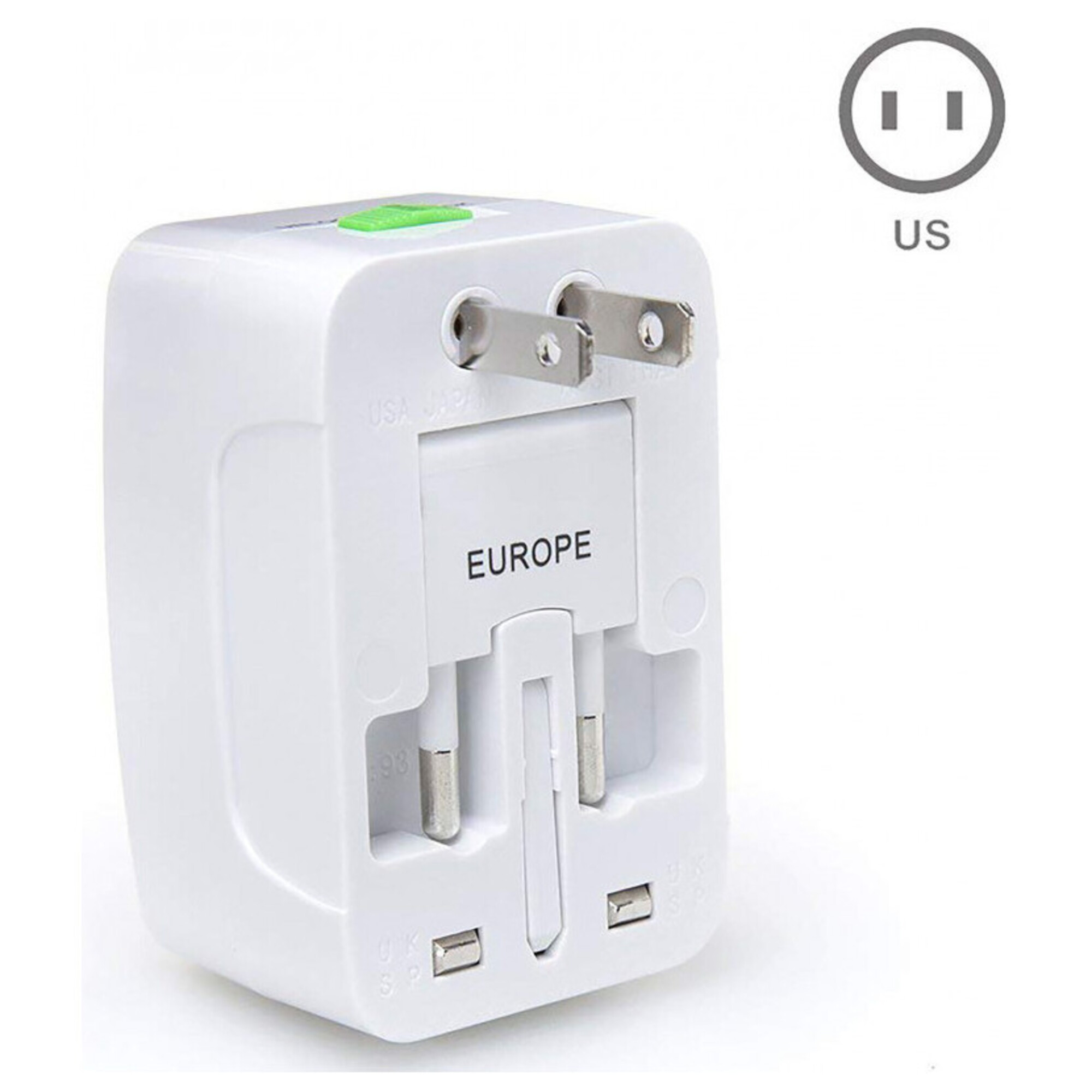 Adaptateur de Voyage 2 USB Prise International UK USA AUS NZ EU Akashi Neuf - vue 3