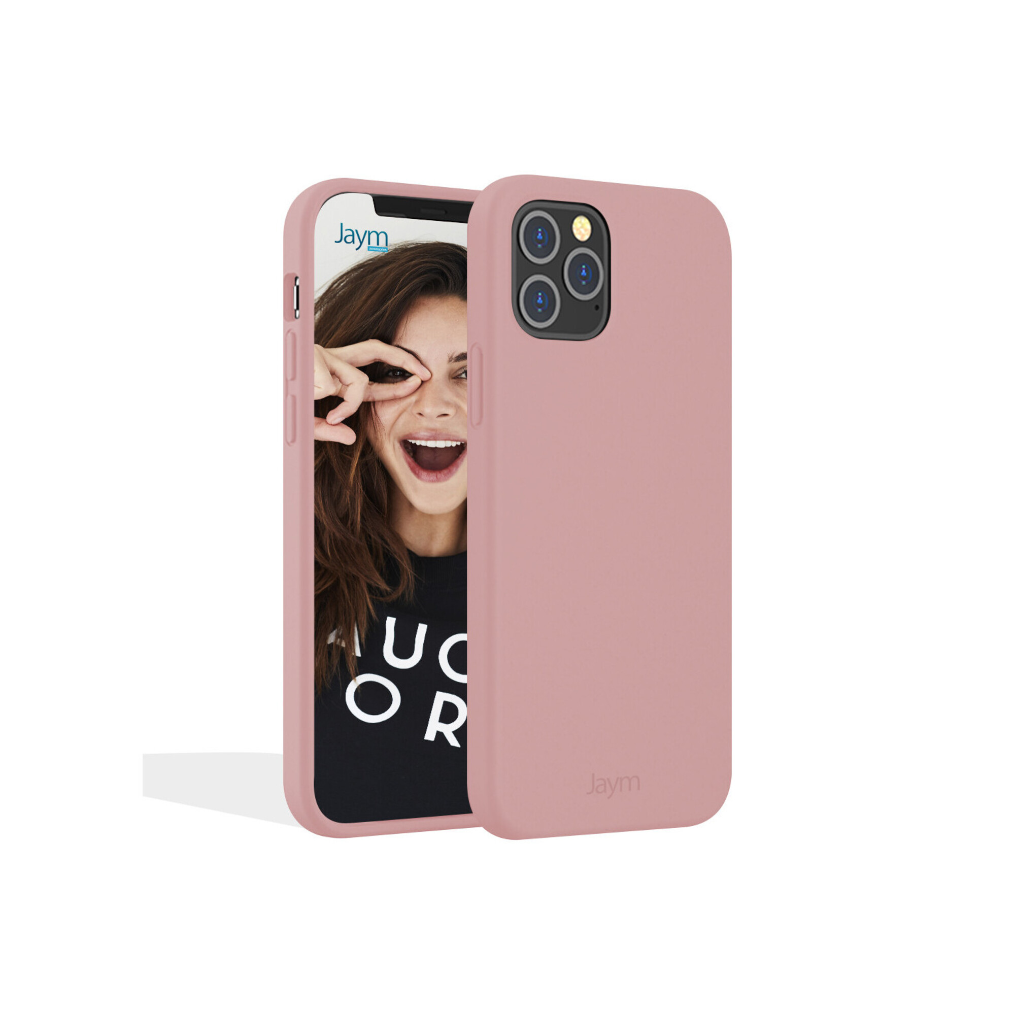 JAYM Coque premium silicone et microfibre pour apple iphone 13 pro max rose sable -  classic