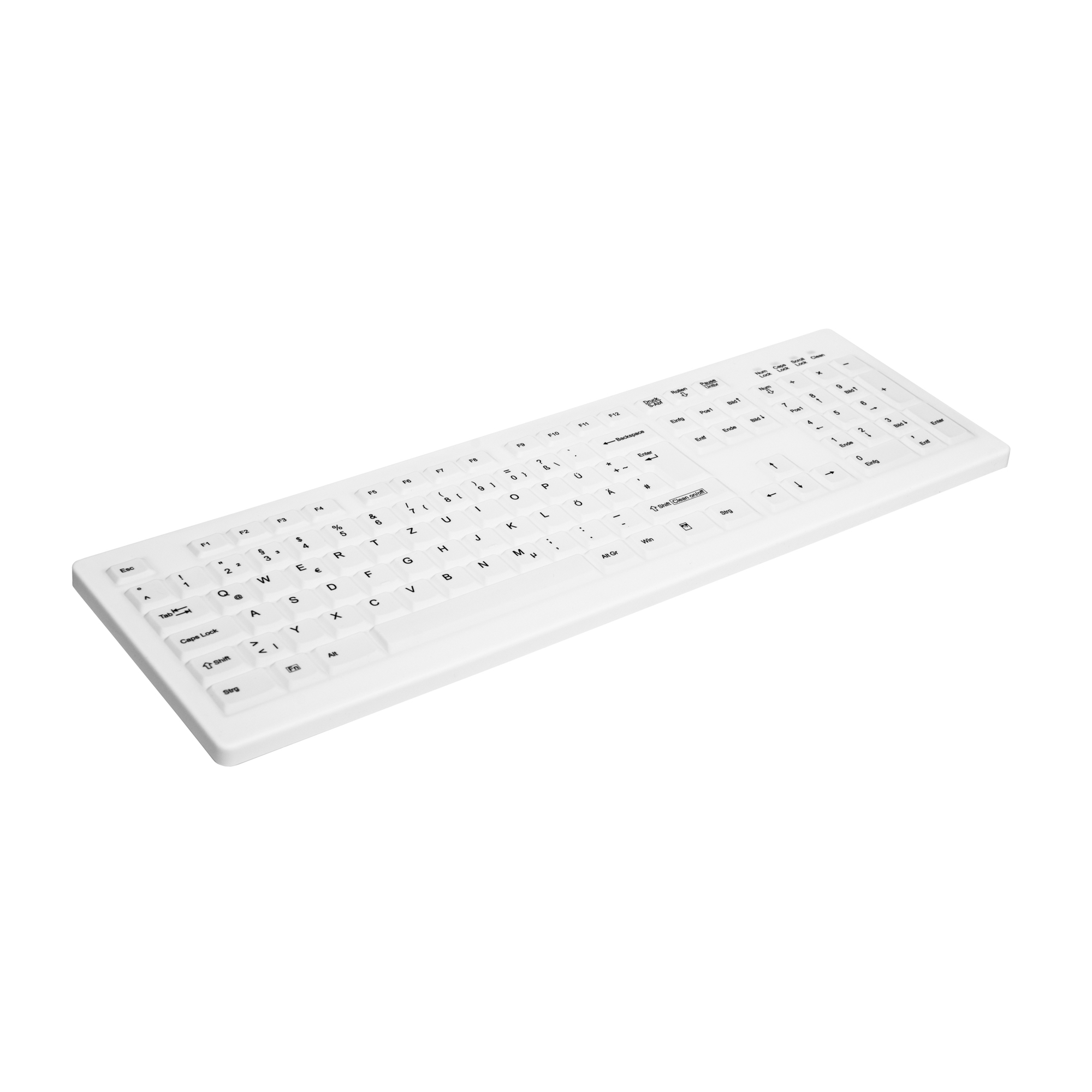 CHERRY AK-C8100F-UVS-W/BE clavier Médical USB AZERTY Belge Blanc - Neuf