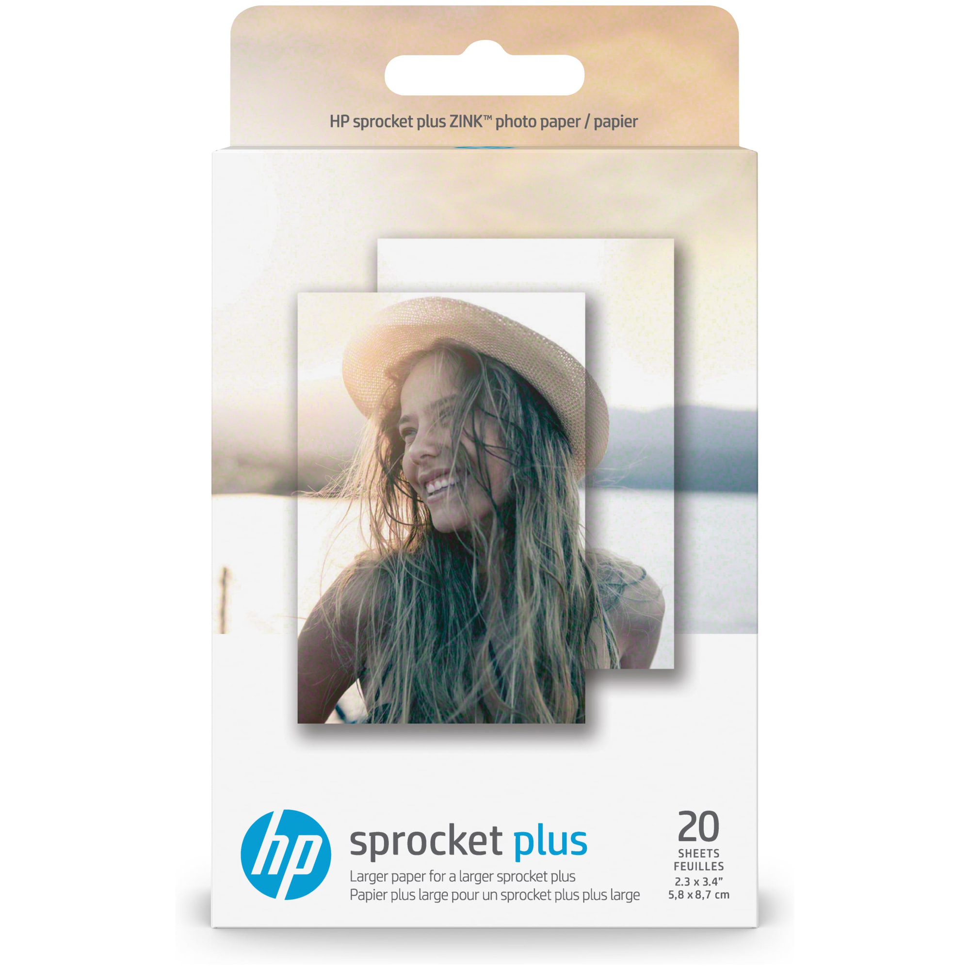 PAPIER PHOTO HP POUR SPROCKET PLUS ET ECLIPSE 5 8 X 8 7 CM 20 FEUILLES - vue 2