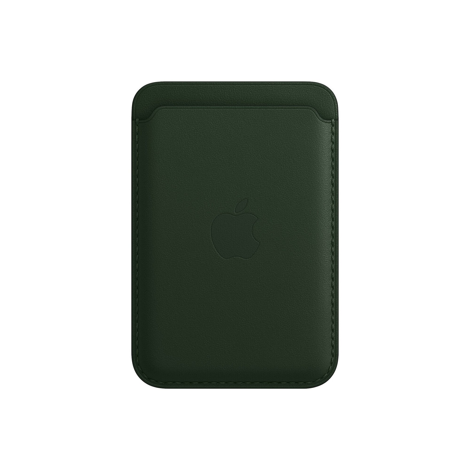 Porte-cartes en cuir avec MagSafe pour iPhone - Vert-forêt - Neuf