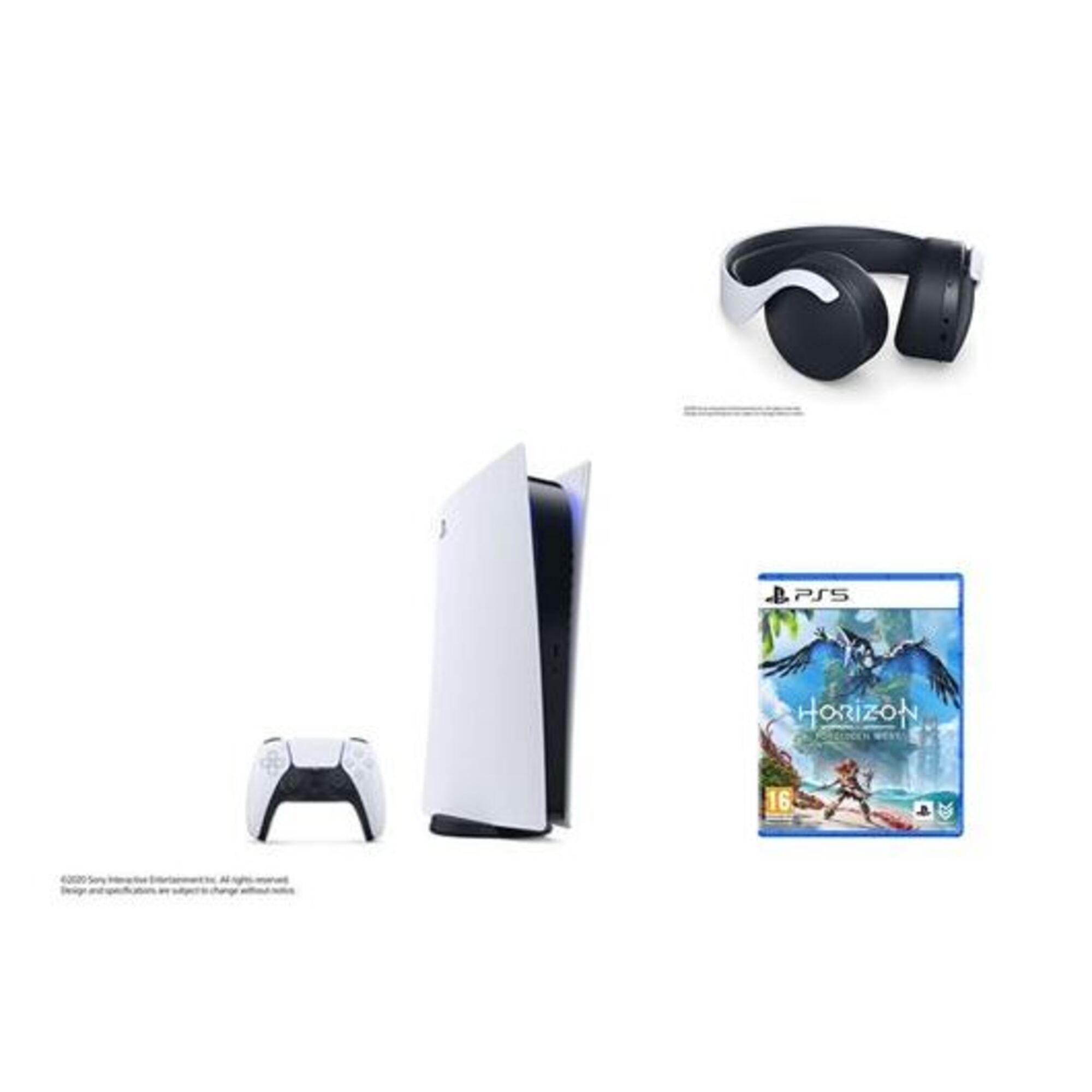 Pack PS5 & Horizon Forbidden West Casque Pulse 3D Console de jeux Playstation 5 Standard Très bon état