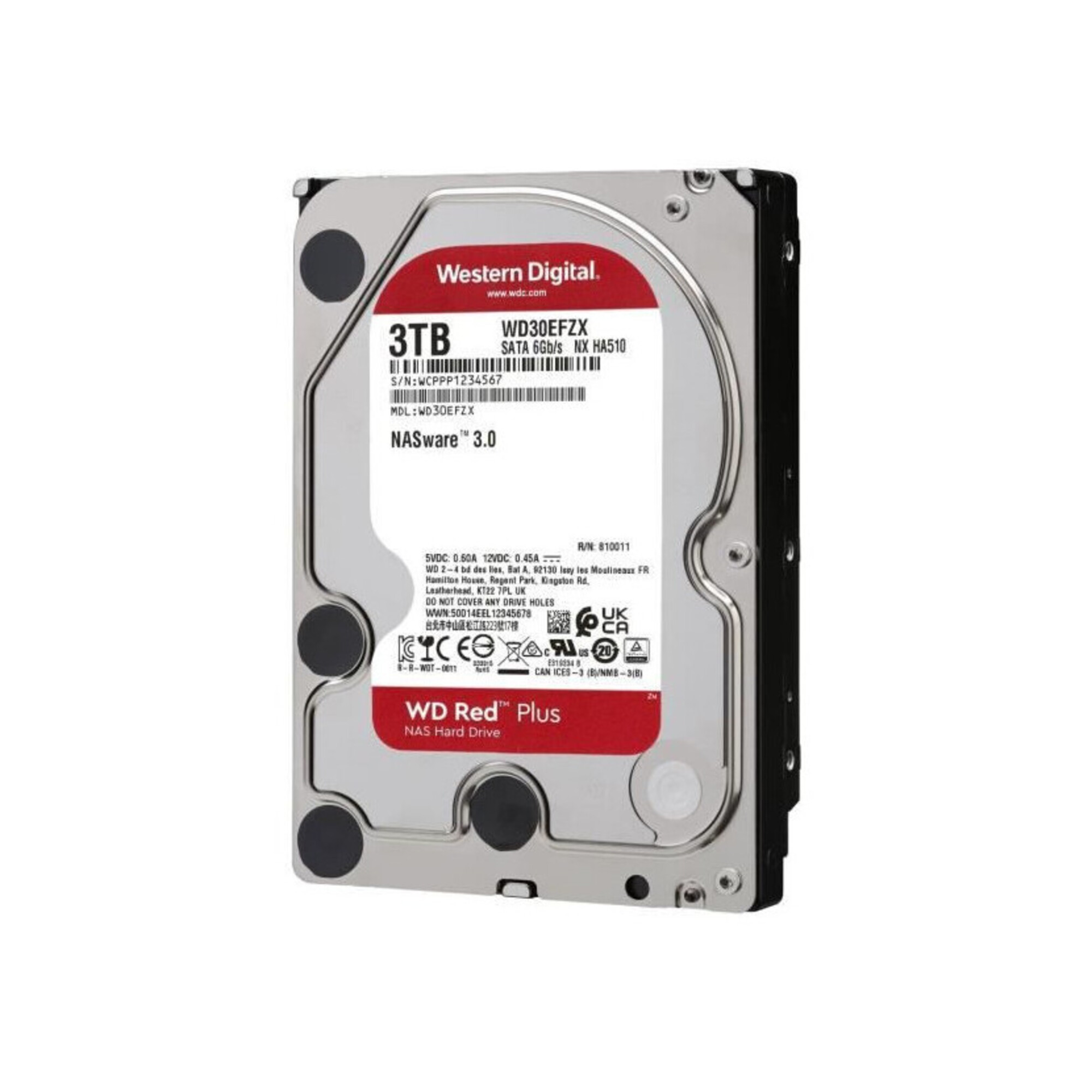 Western Digital WD Red Plus 3.5  3 To Série ATA III - Neuf