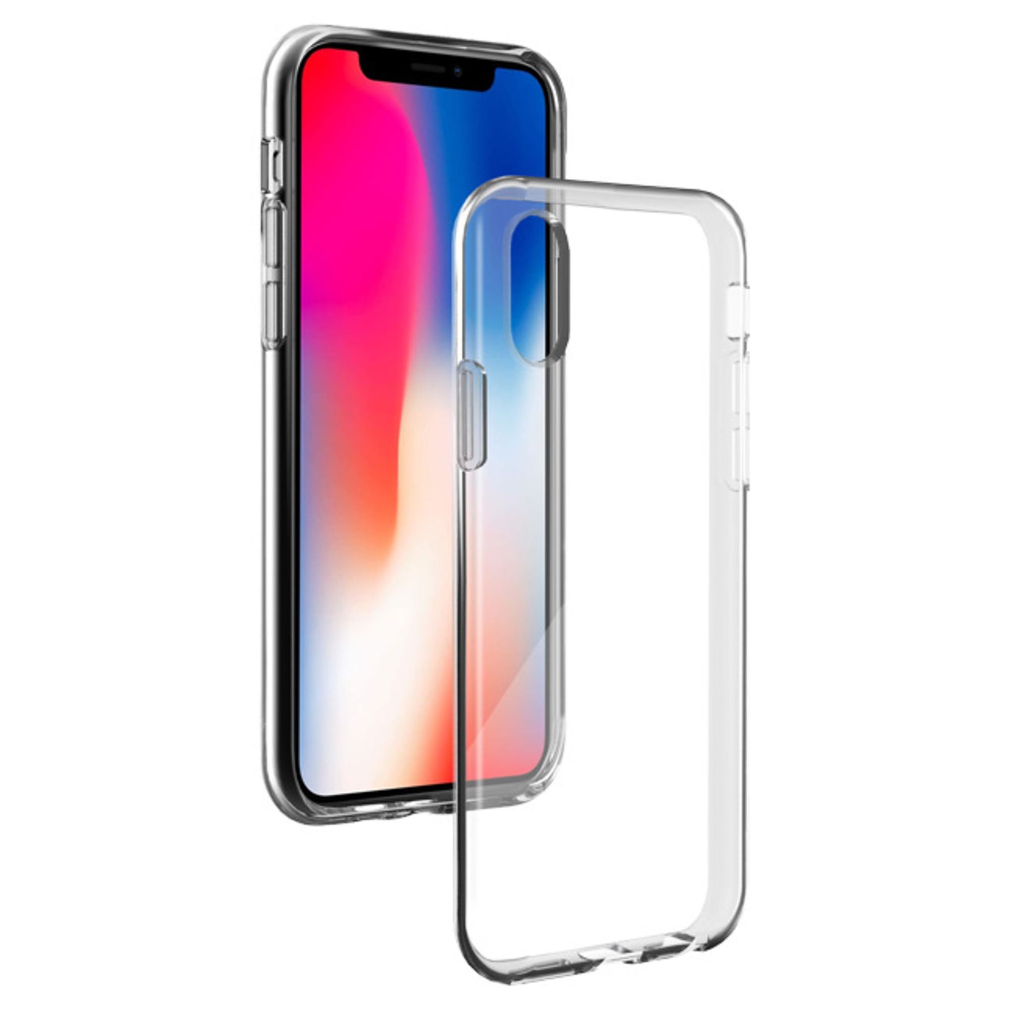 Funda blanda transparente Silisoft para iPhone X/XS Bigben - nuevo