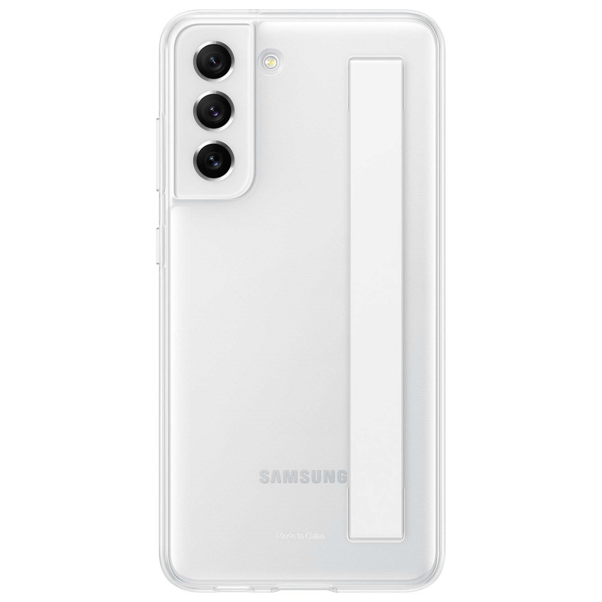 Coque transparente Samsung G S21FE avec lanière avec lanière Blanche Samsung - Neuf