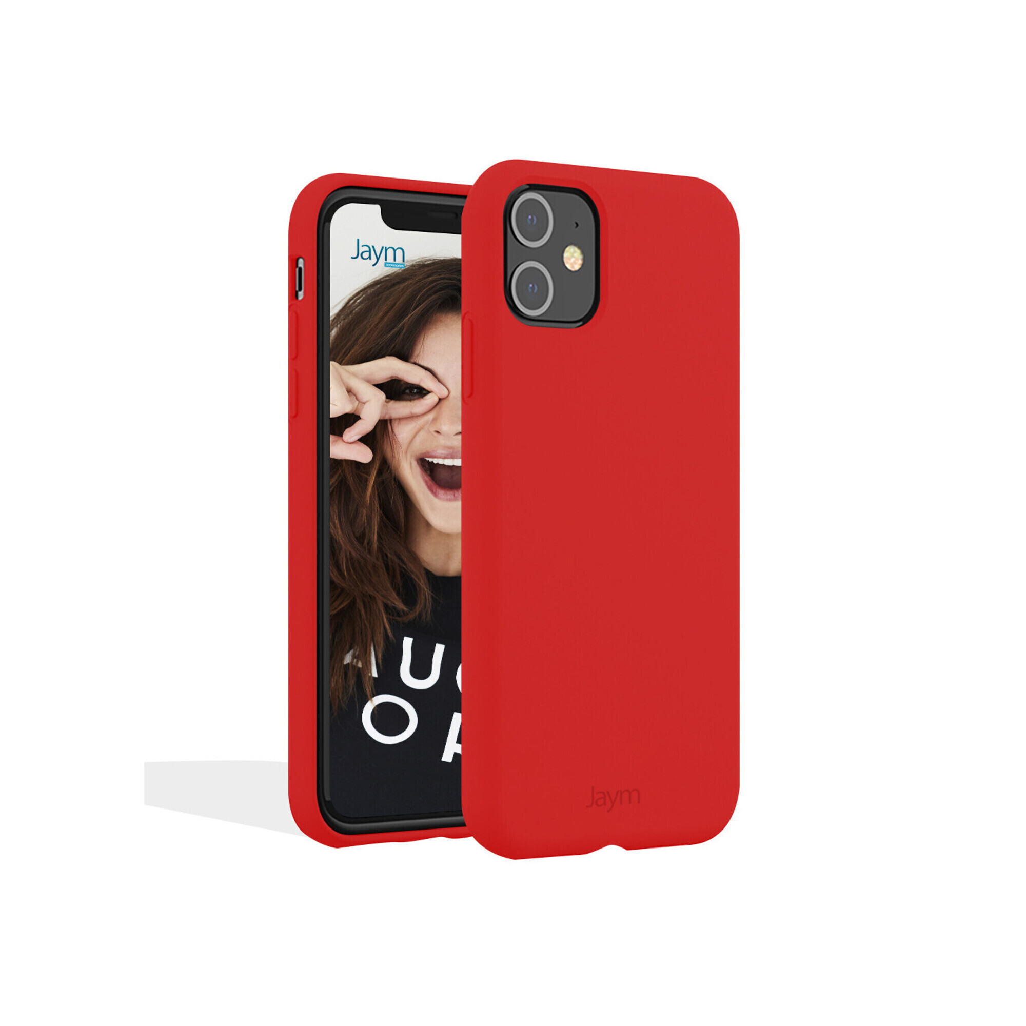 JAYM Coque iPhone 13 Pro Silicone Rouge