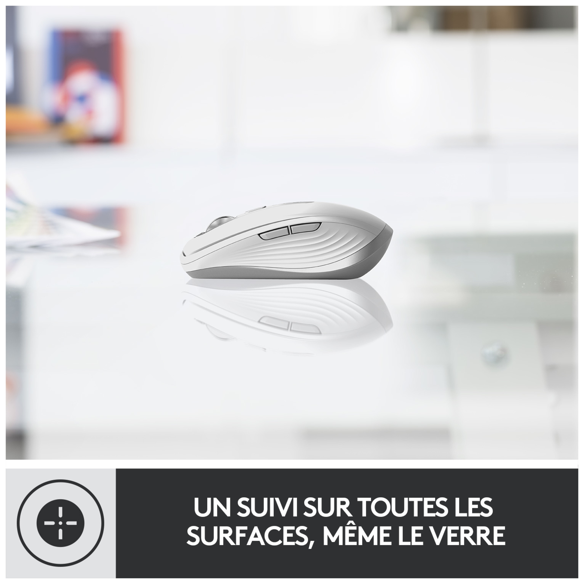 Logitech MX Anywhere 3 Compacte sans Fil Défilement Magnétique Toute Surface Capteur 4 000 PPP Boutons Personnalisables USB C Bluetooth Apple Mac iPad Windows - vue 5