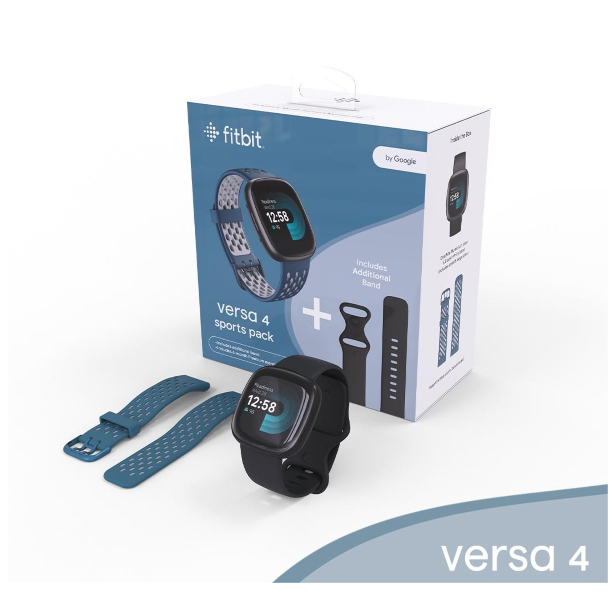 Fitbit Versa 4 AMOLED Numérique Écran tactile GPS satellite Neuf