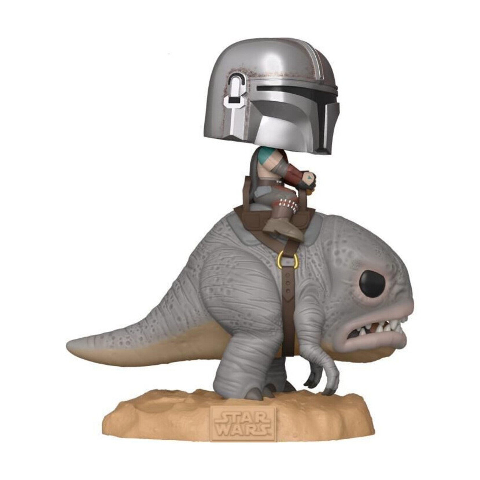 Figurine Funko Pop! Deluxe Mandalorian The Mandalorian on Blurrg Neuf - vue 4