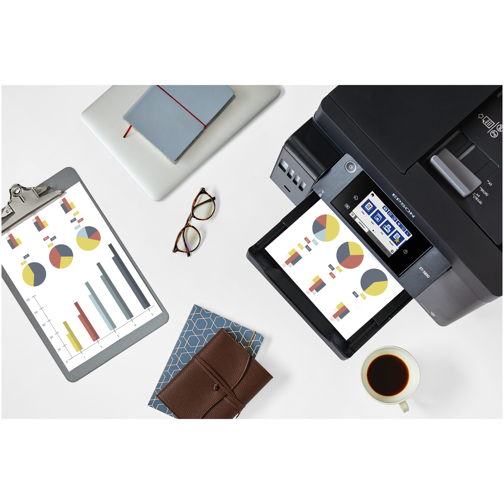 Imprimante jet d'encre couleur multifonctionnel EPSON EcoTank L6550 Recto verso ADF Sans fil A4 - vue 10