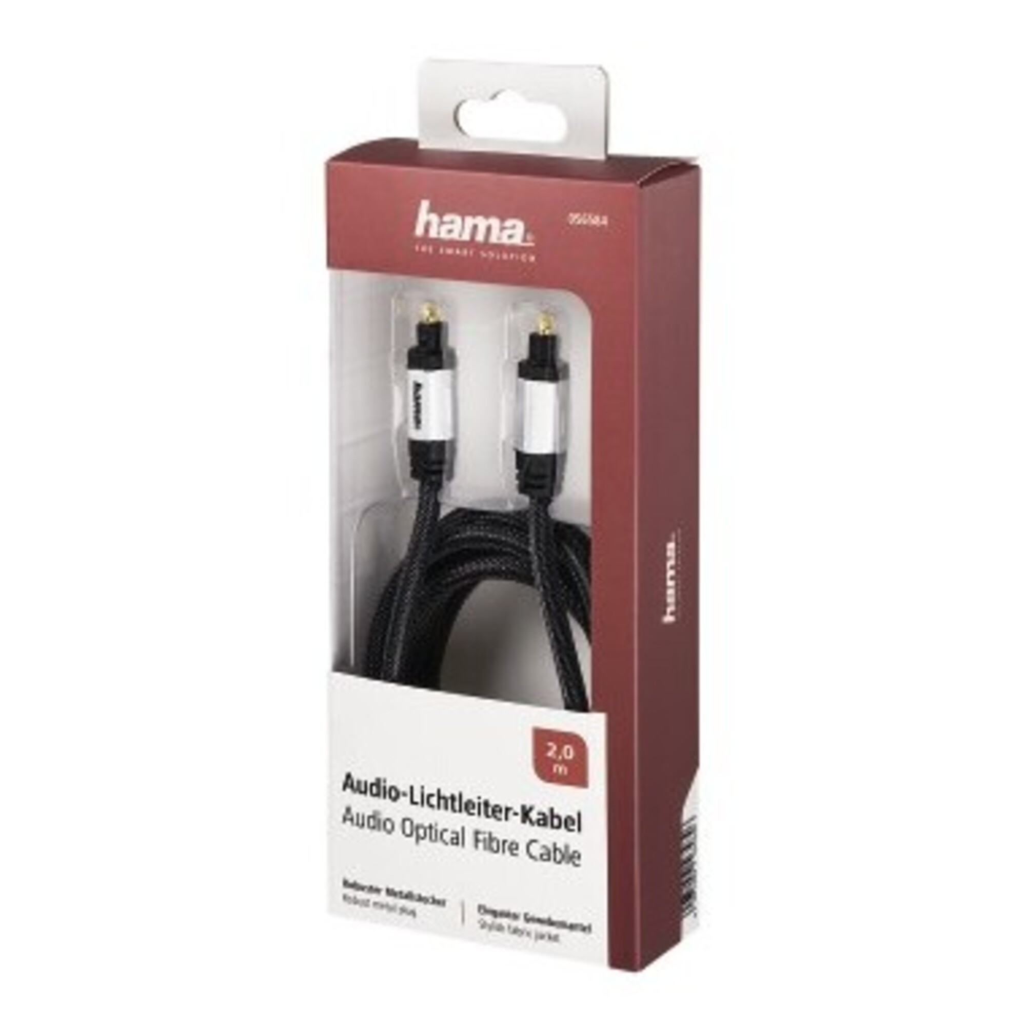 Hama 2m, 2xToslink câble audio TOSLINK Anthracite - Neuf