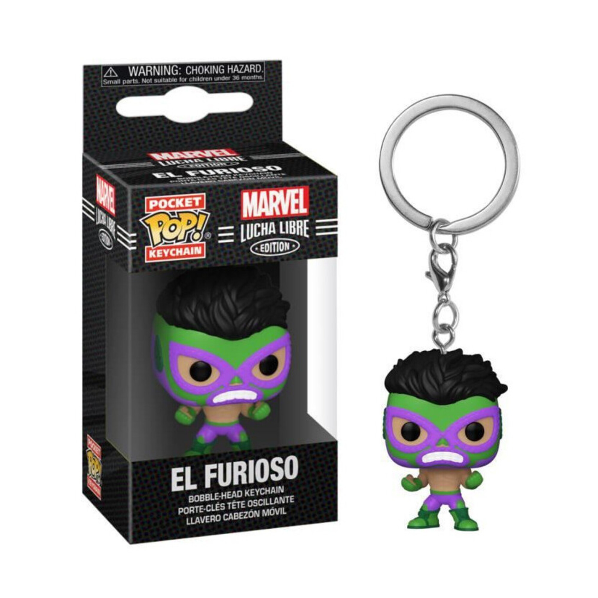 Funko MARVEL Pocket Pop Keychains Lucha Libre Hulk 4cm - vue 1