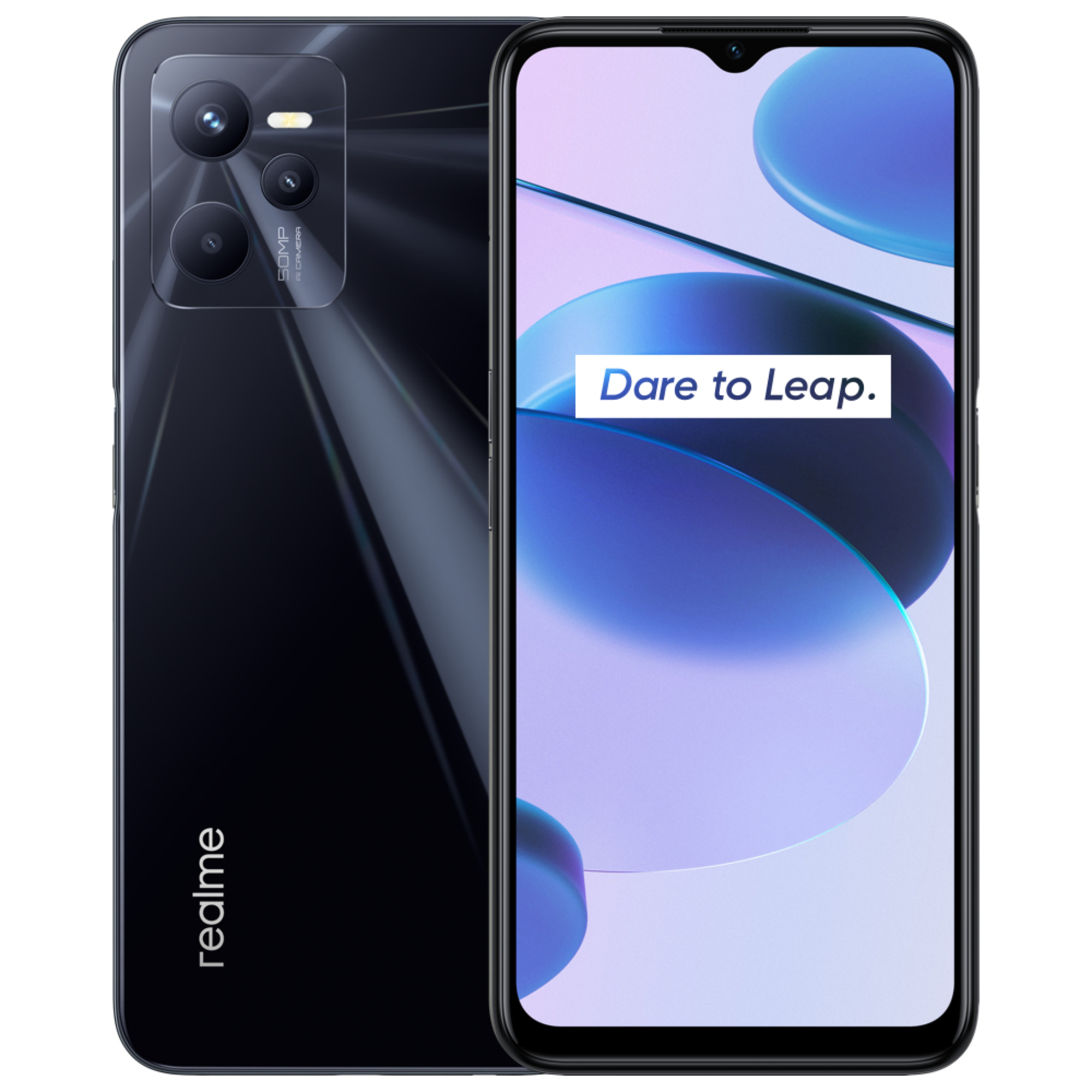 realme C35 16,8 cm (6.6 ) Double SIM Android 11 4G USB Type-C 4 Go 64 Go 5000 mAh Noir - Neuf