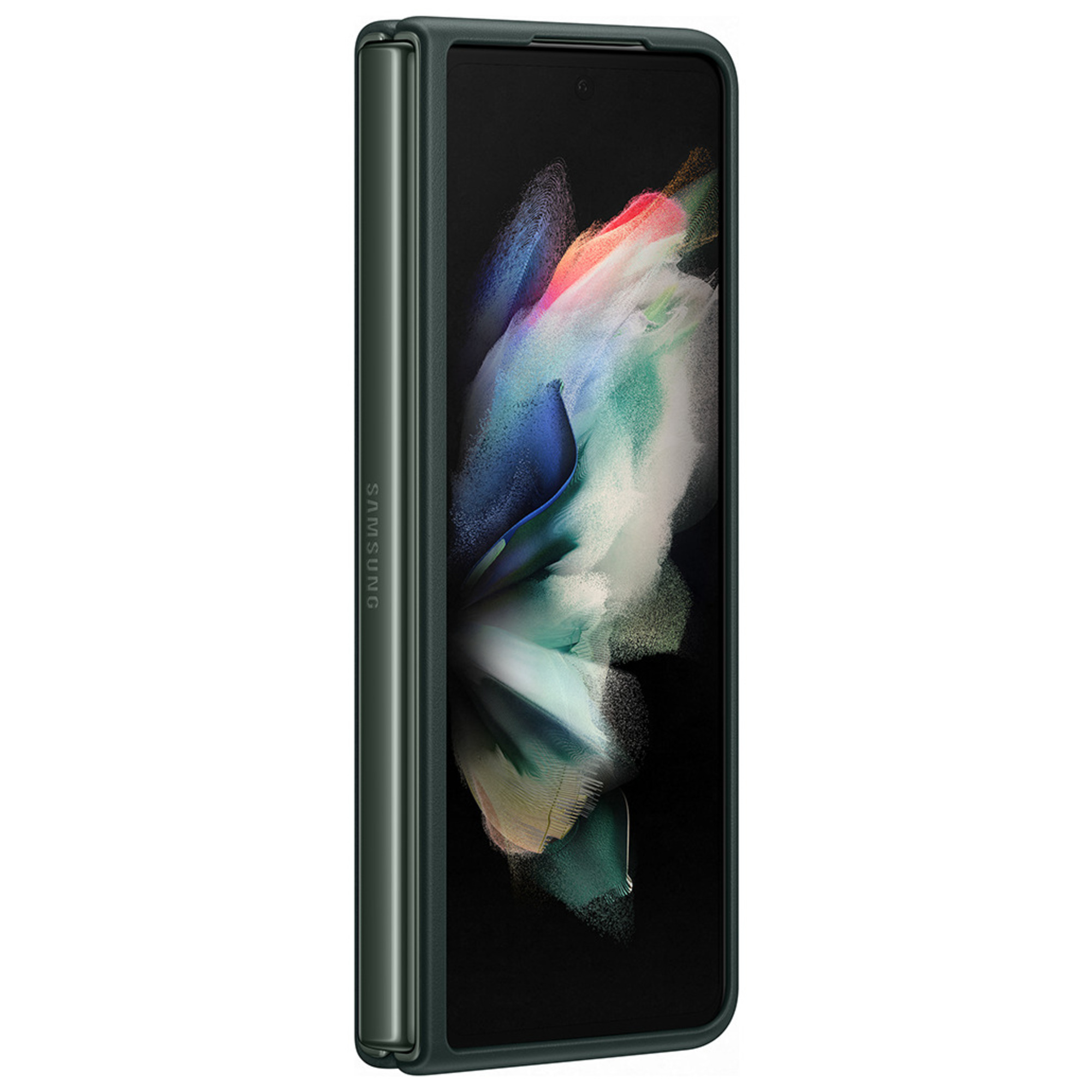 Samsung Coque pour Samsung Galaxy Z Fold 3 en Cuir Compatible avec Charge Sans Fil - vue 3