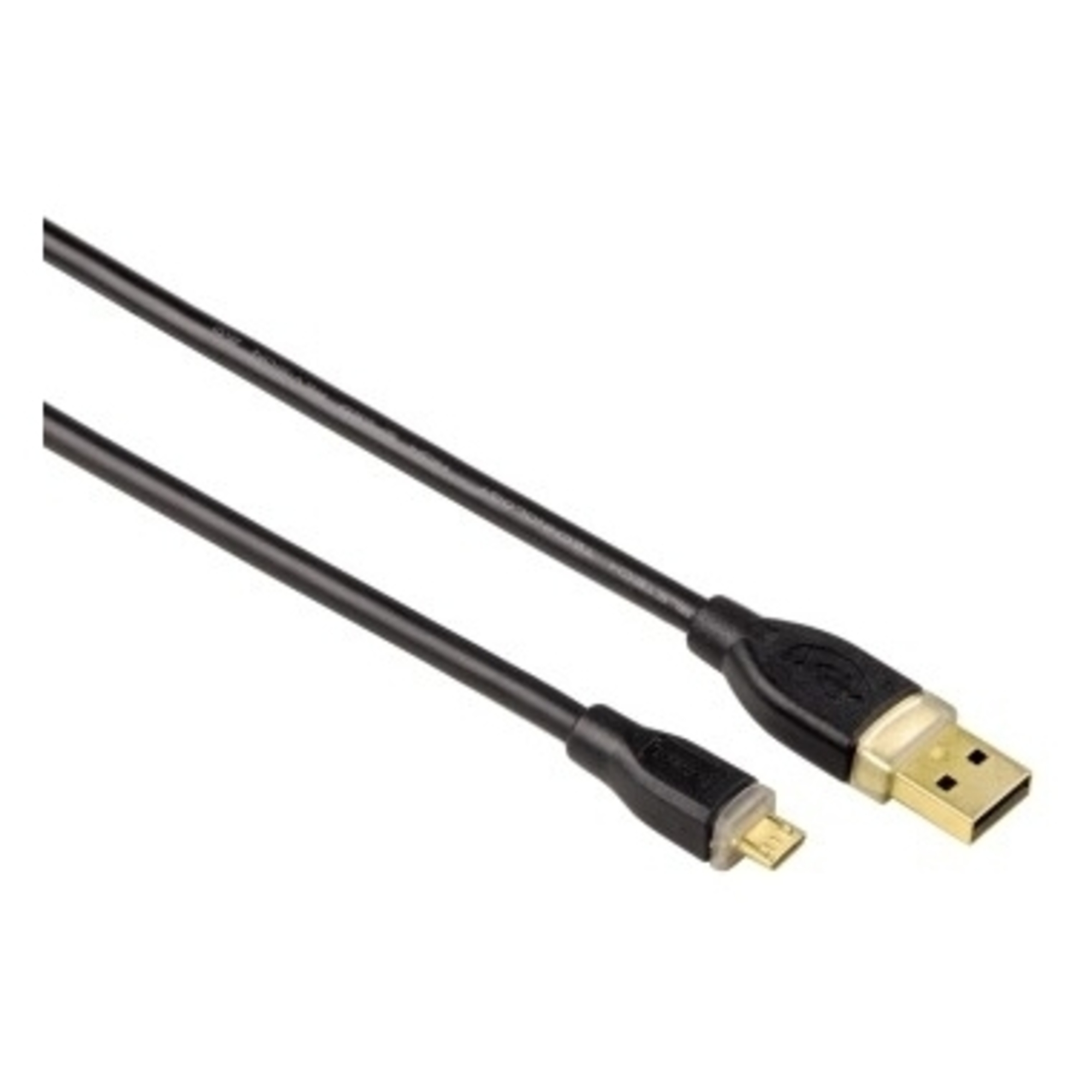 HAMA C&acirc;ble usb a m&acirc;le - micro usb m&acirc;le, 2.0, plaqu&eacute; or, blind&eacute;, 1,80m, noir