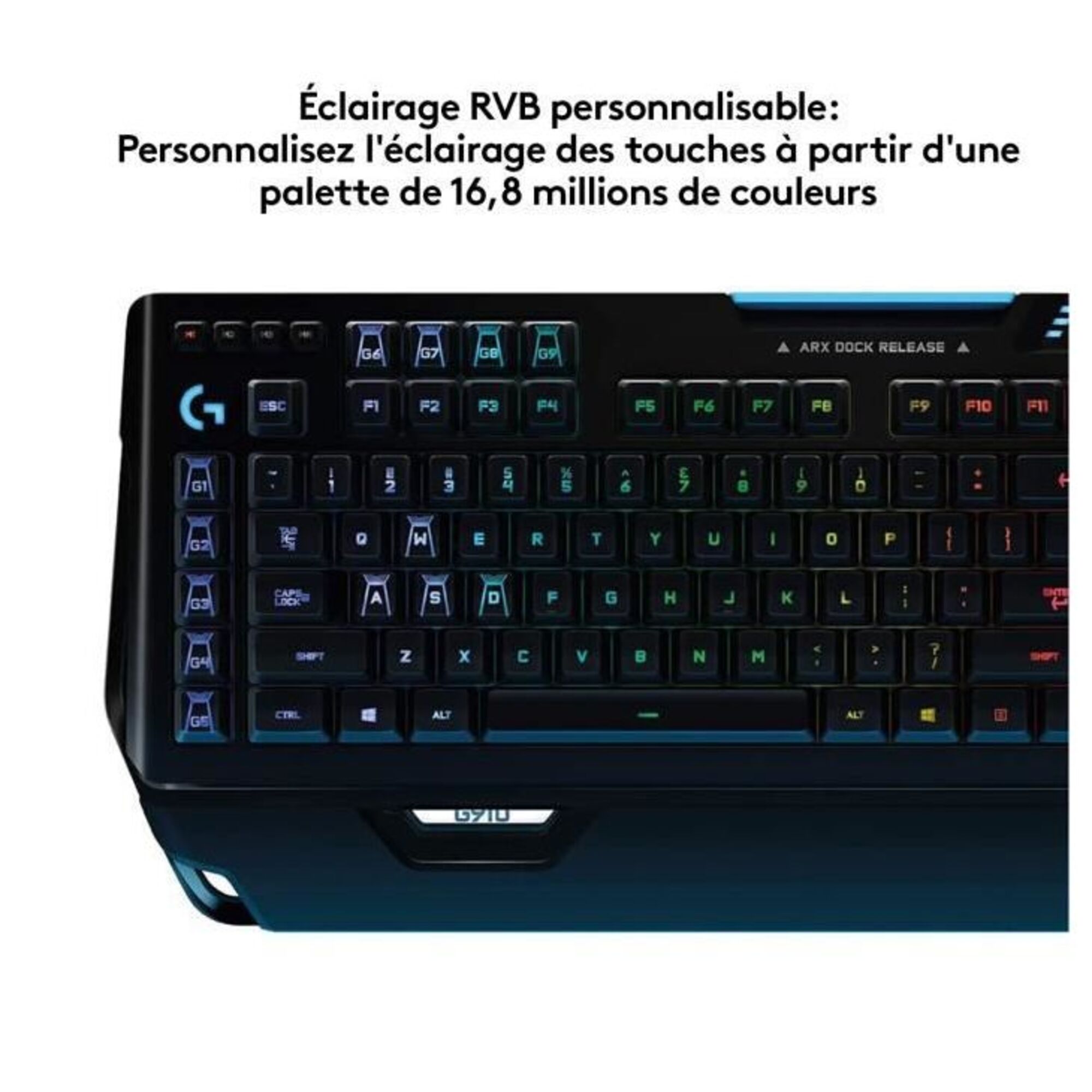 Logitech G G910 Orion Spectrum clavier Jouer USB AZERTY Français Noir - Neuf